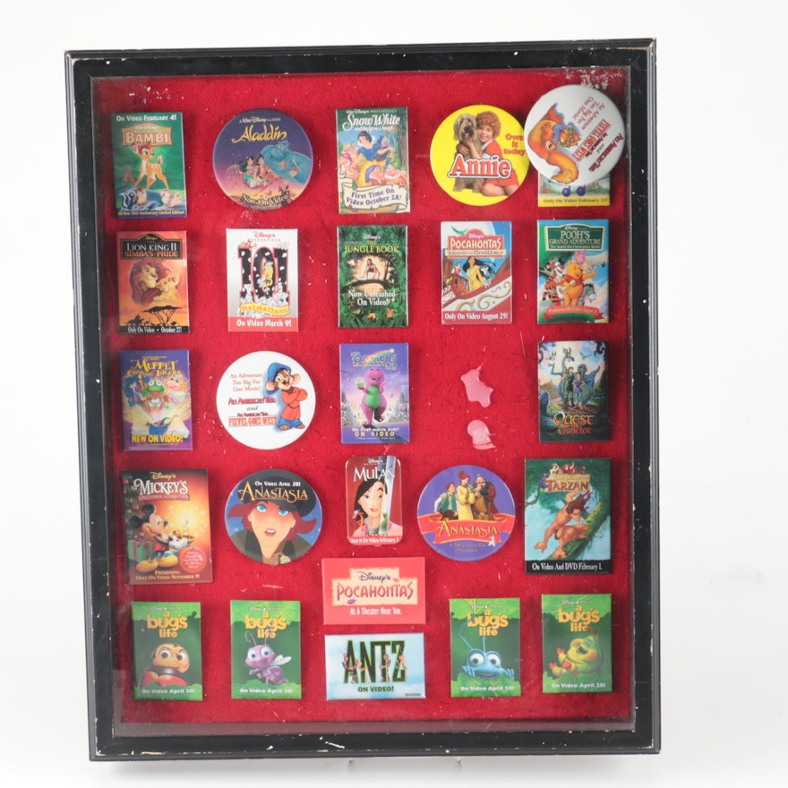 Disney Pin Collection in Frame