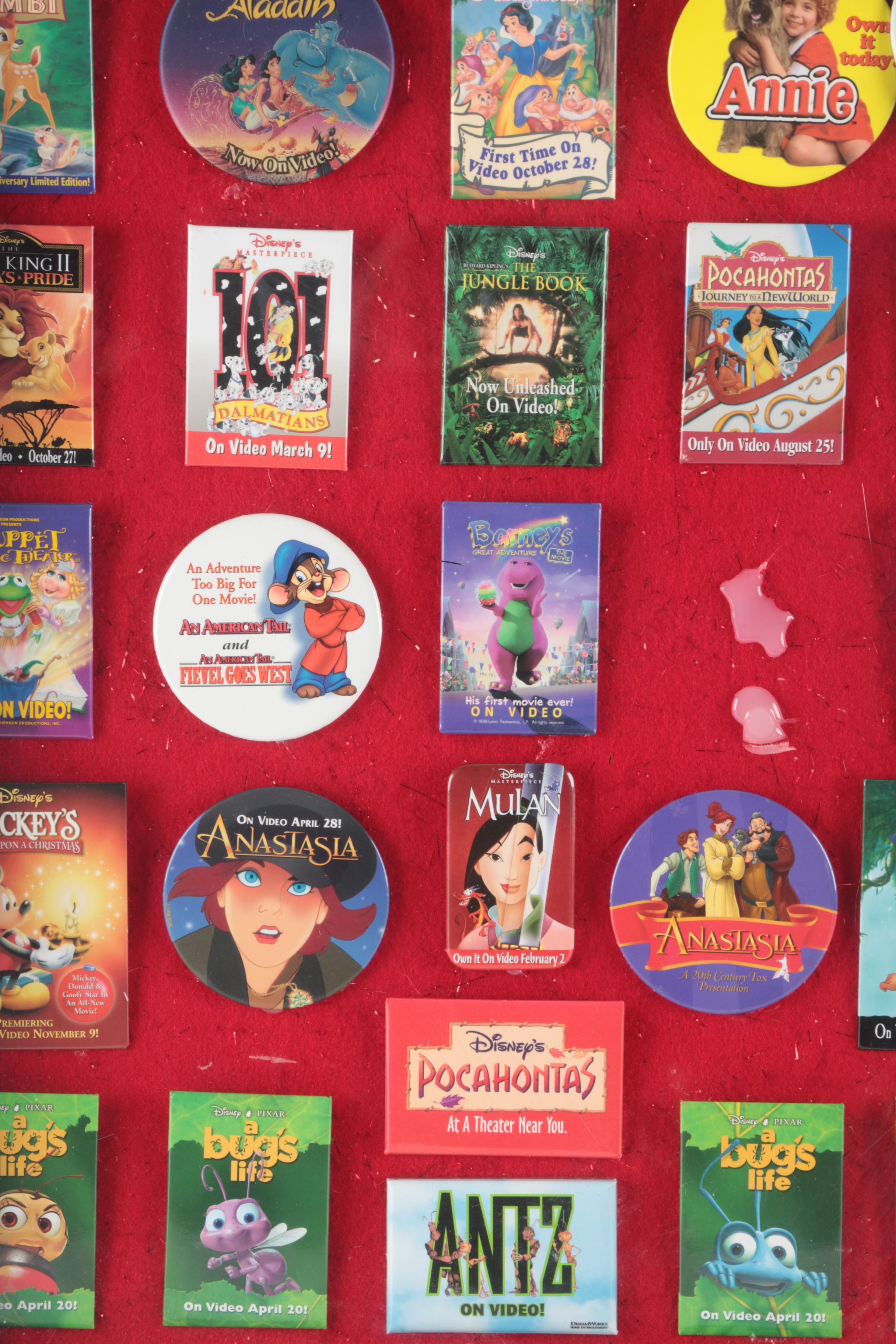 Disney Pin Collection in Frame