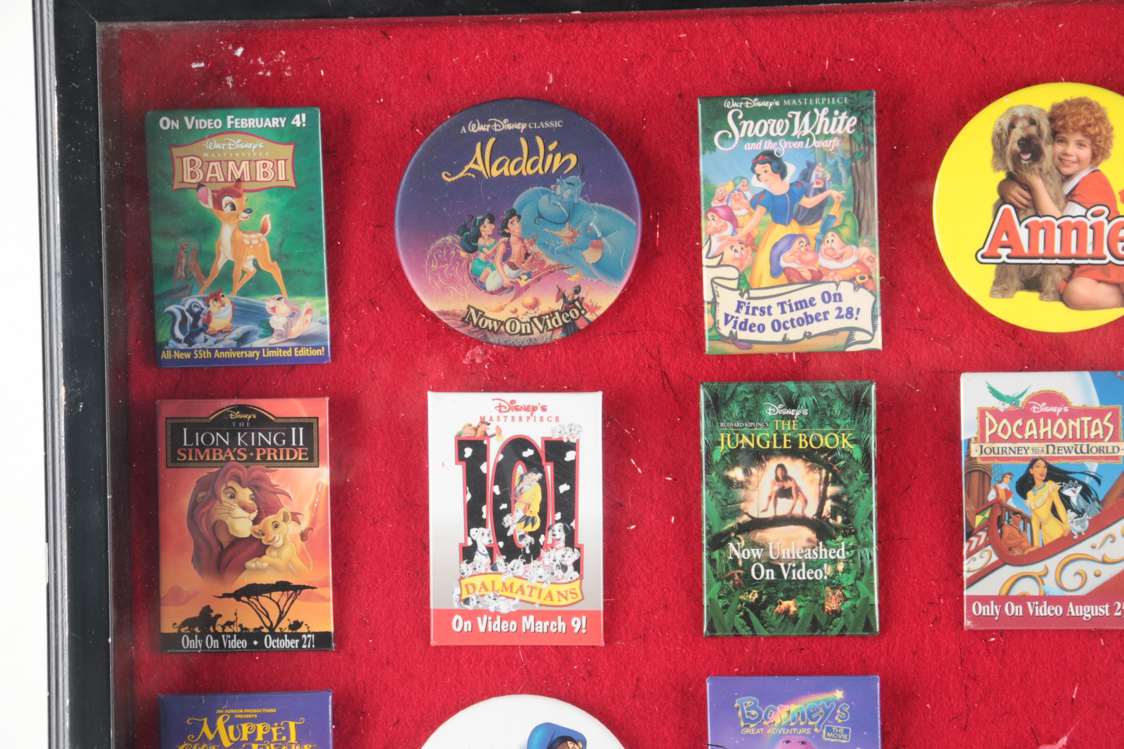 Disney Pin Collection in Frame