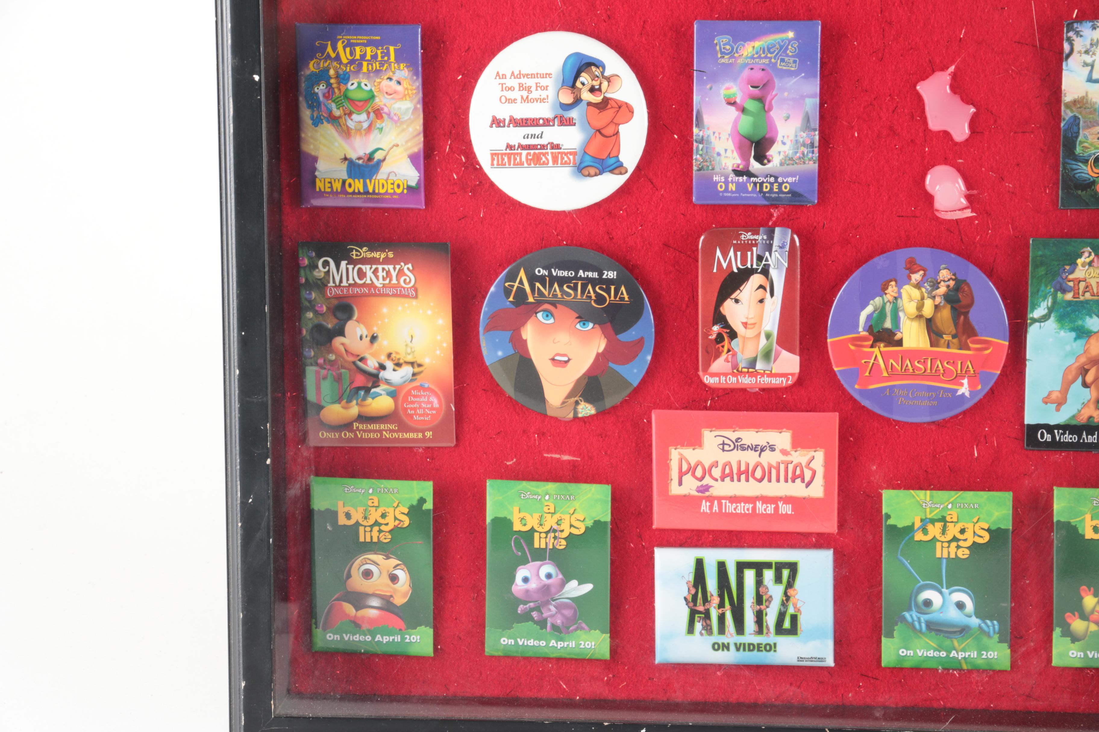 Disney Pin Collection in Frame
