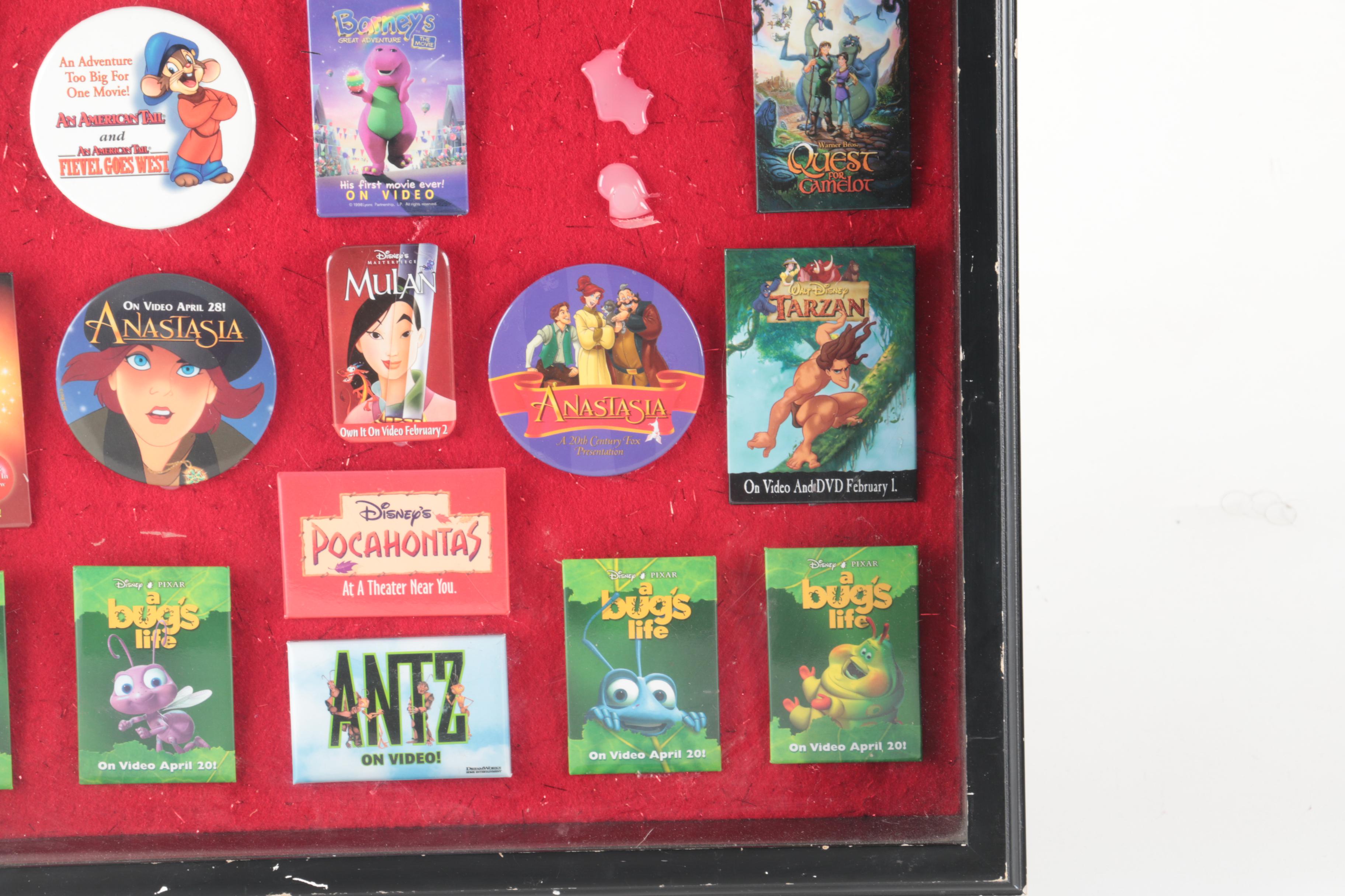Disney Pin Collection in Frame