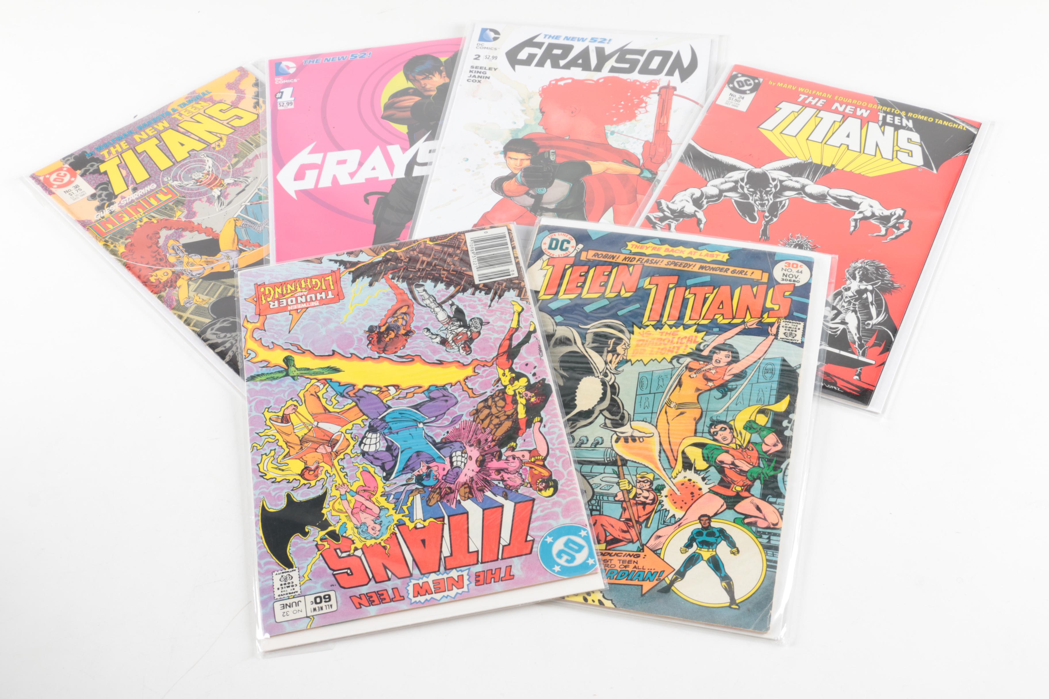 DC Comic Books Featuring "New Teen Titans" and "Cyborg"