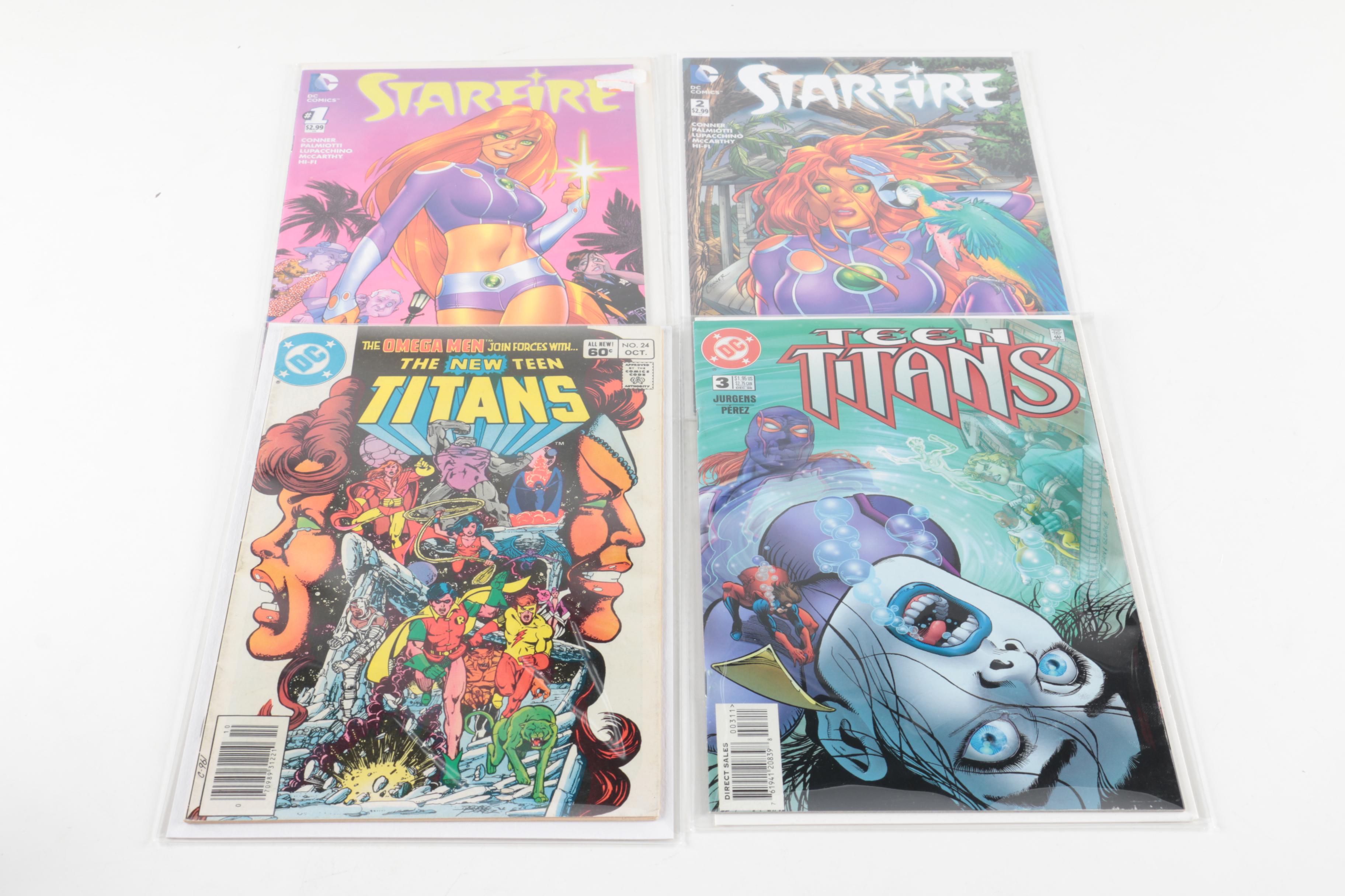 DC Comic Books Featuring "New Teen Titans" and "Cyborg"