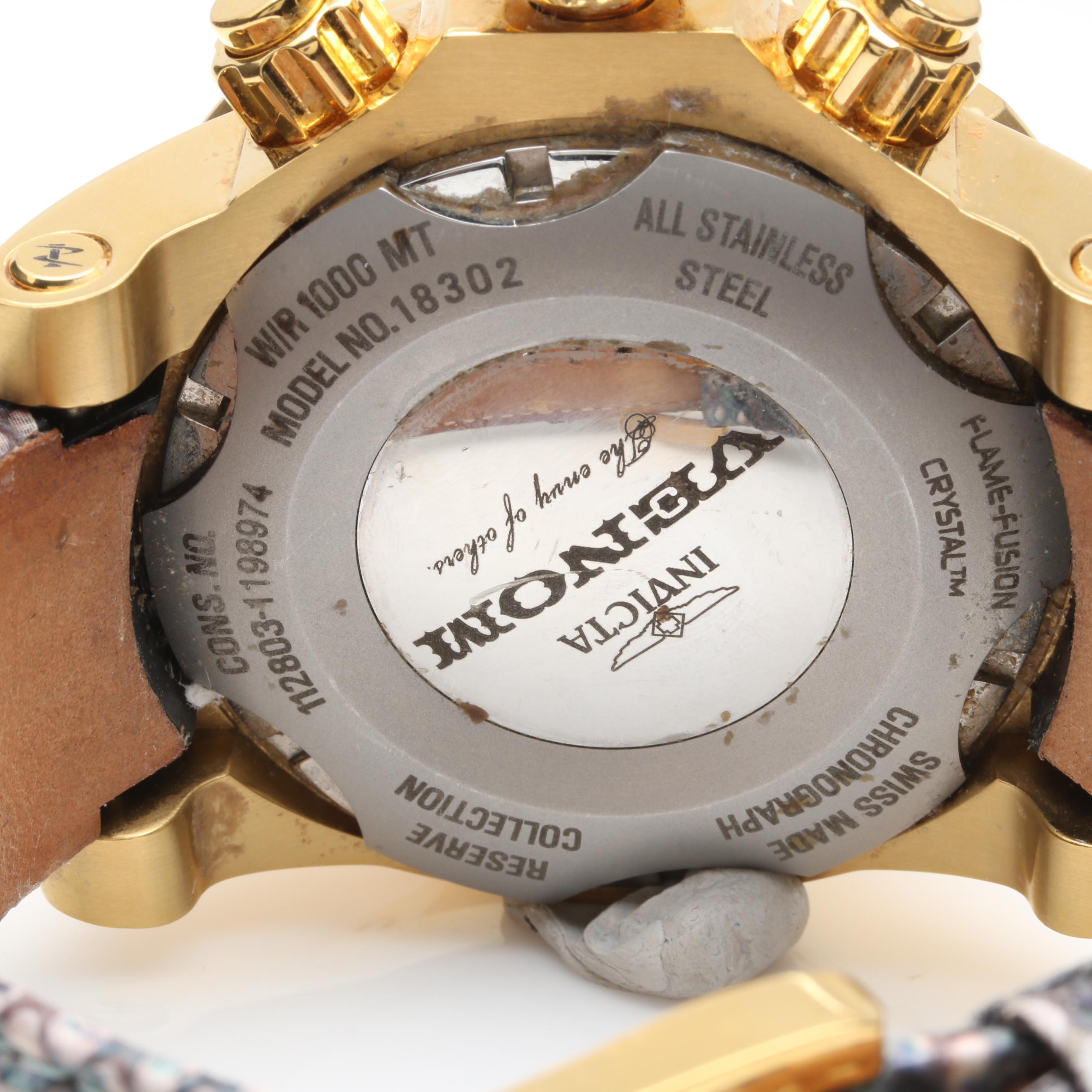 Invicta Stainless Steel "Reserve Collection" Chronograph Watch