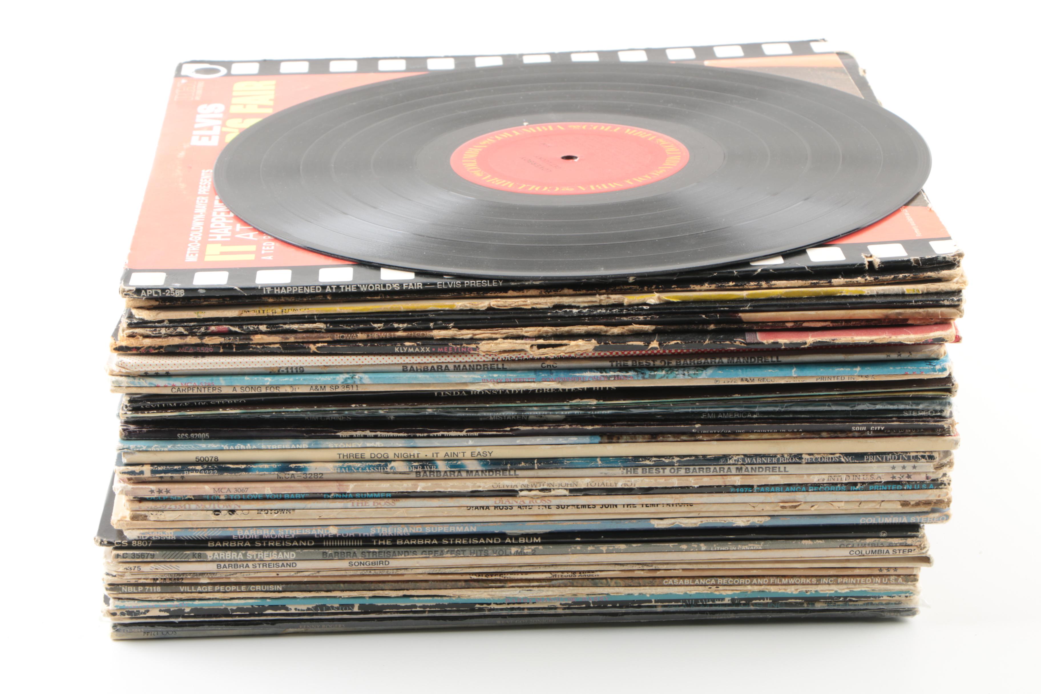 Elvis Presley, Barbra Streisand and Other Vintage Records