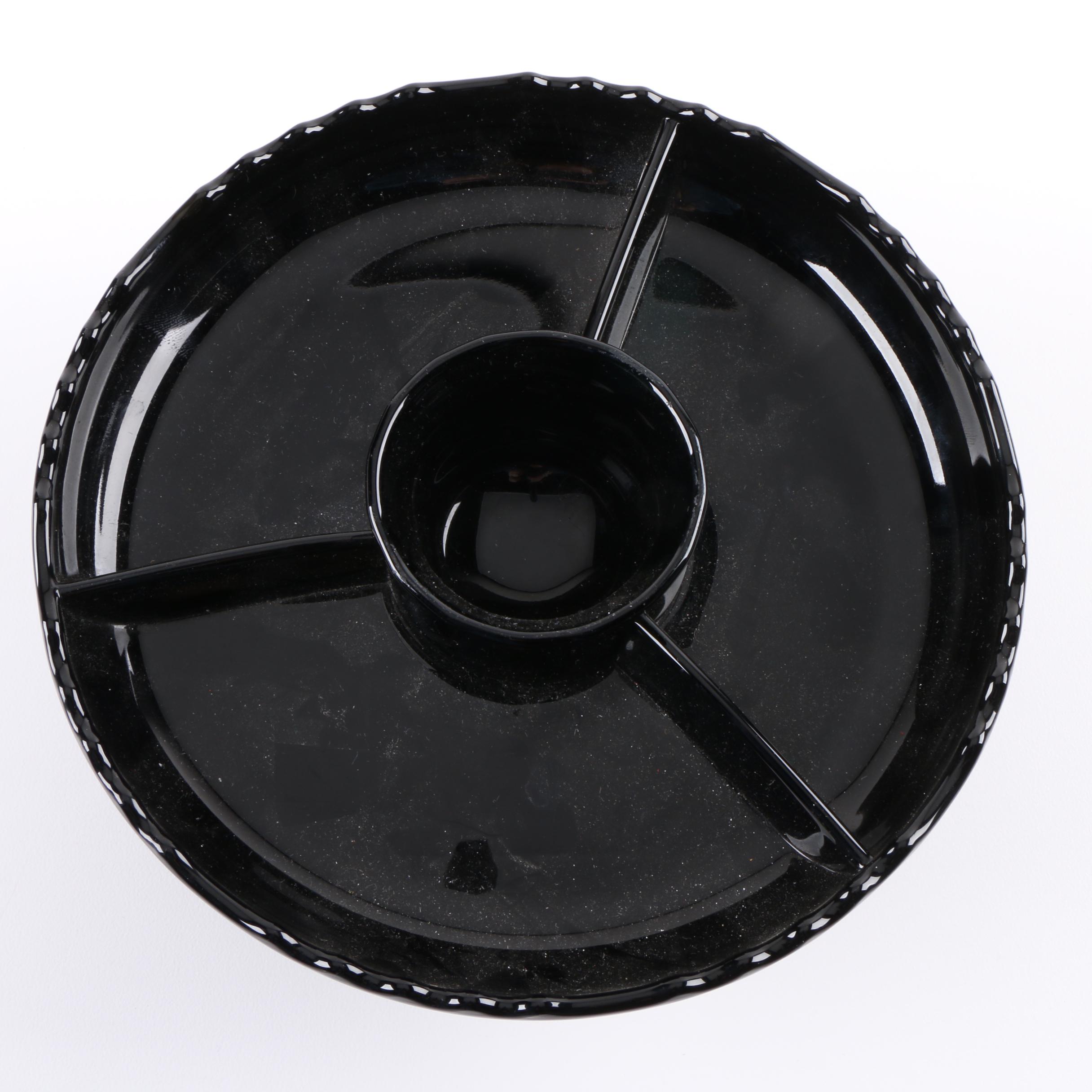 Bohemian Style Cased Glass Tumbler and Ash Receiver with Decorative Tableware