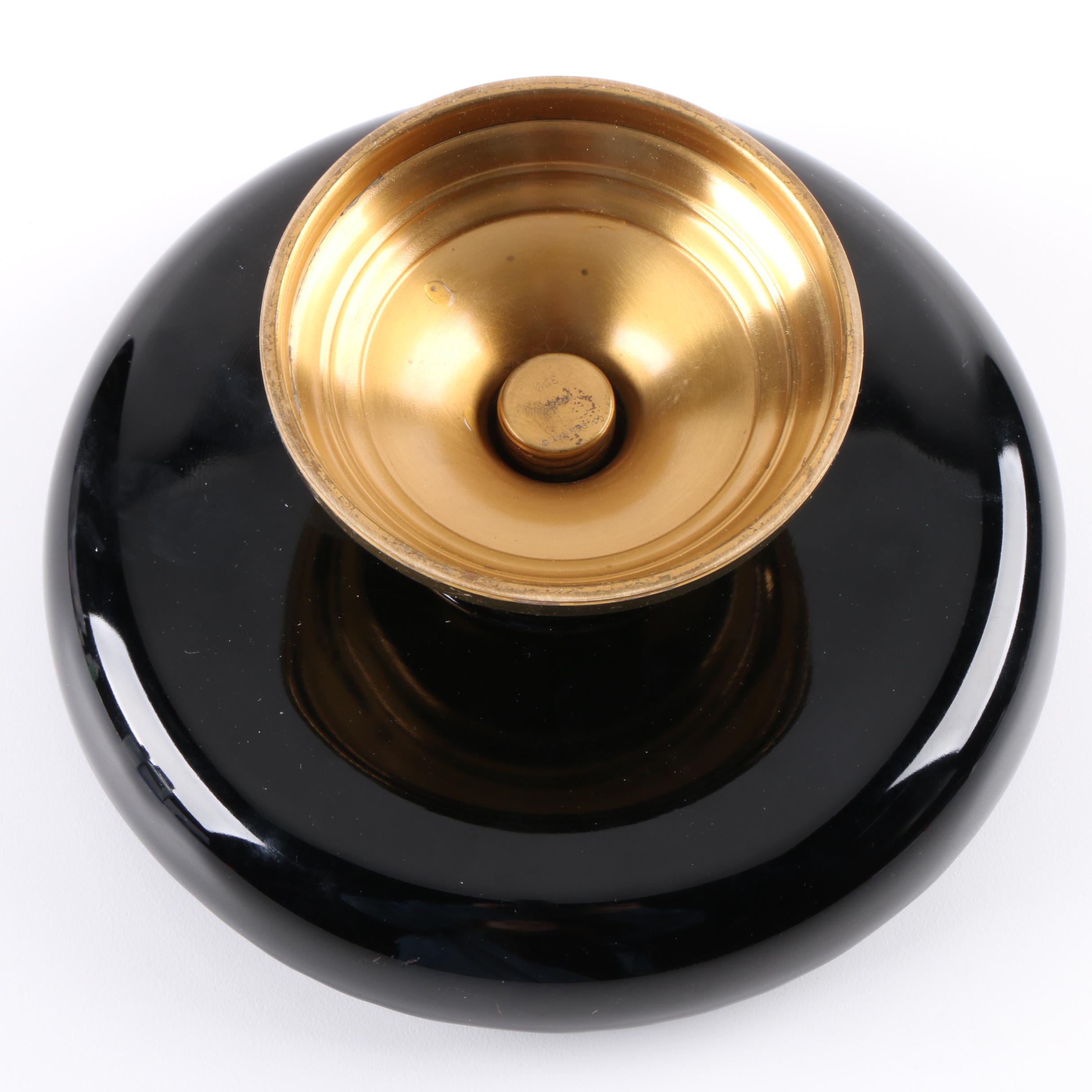 Bohemian Style Cased Glass Tumbler and Ash Receiver with Decorative Tableware