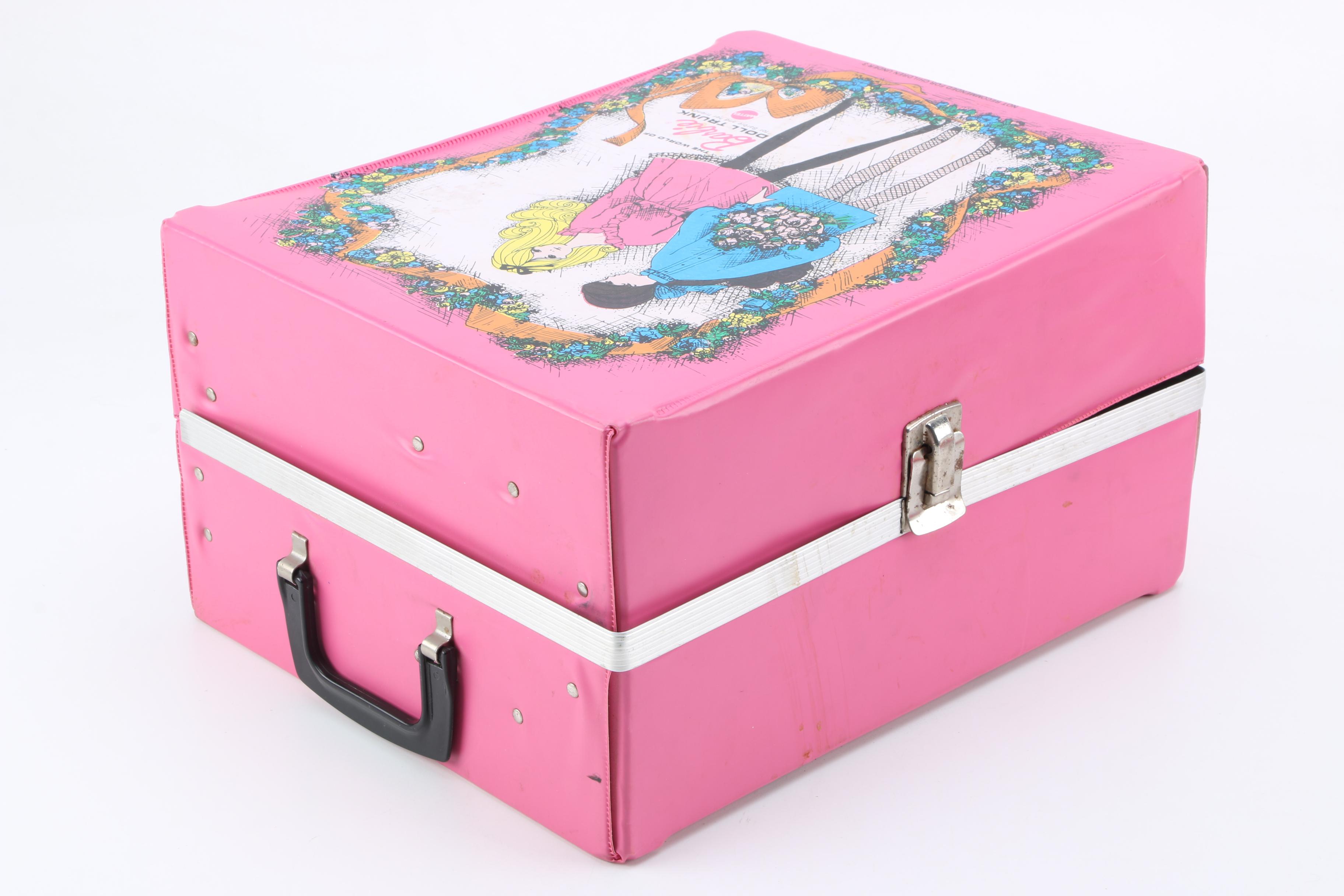 Barbie Doll Case and Barbie Dolls Including Sun Gold Malibu