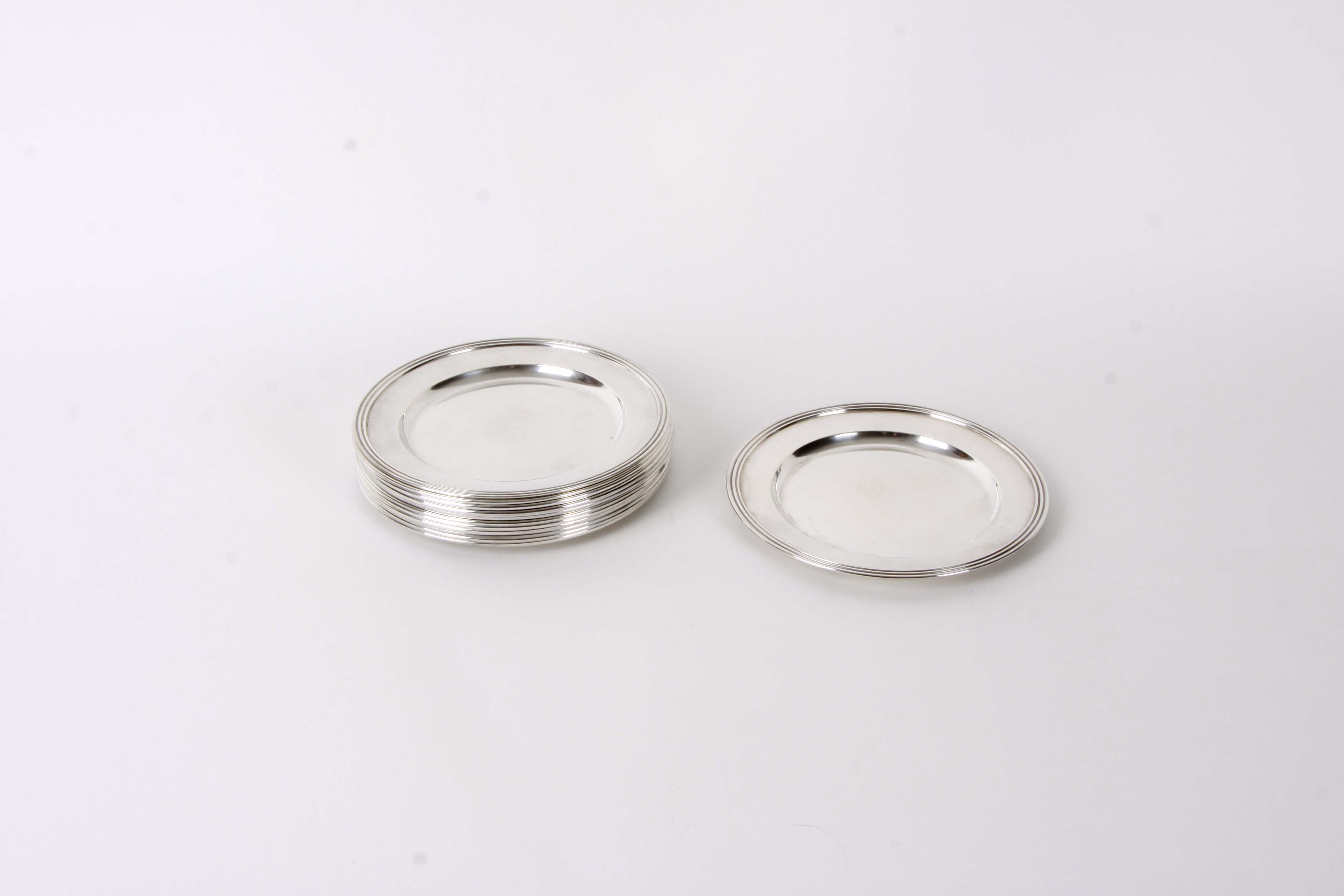 EAM Sterling Silver Bread Plates