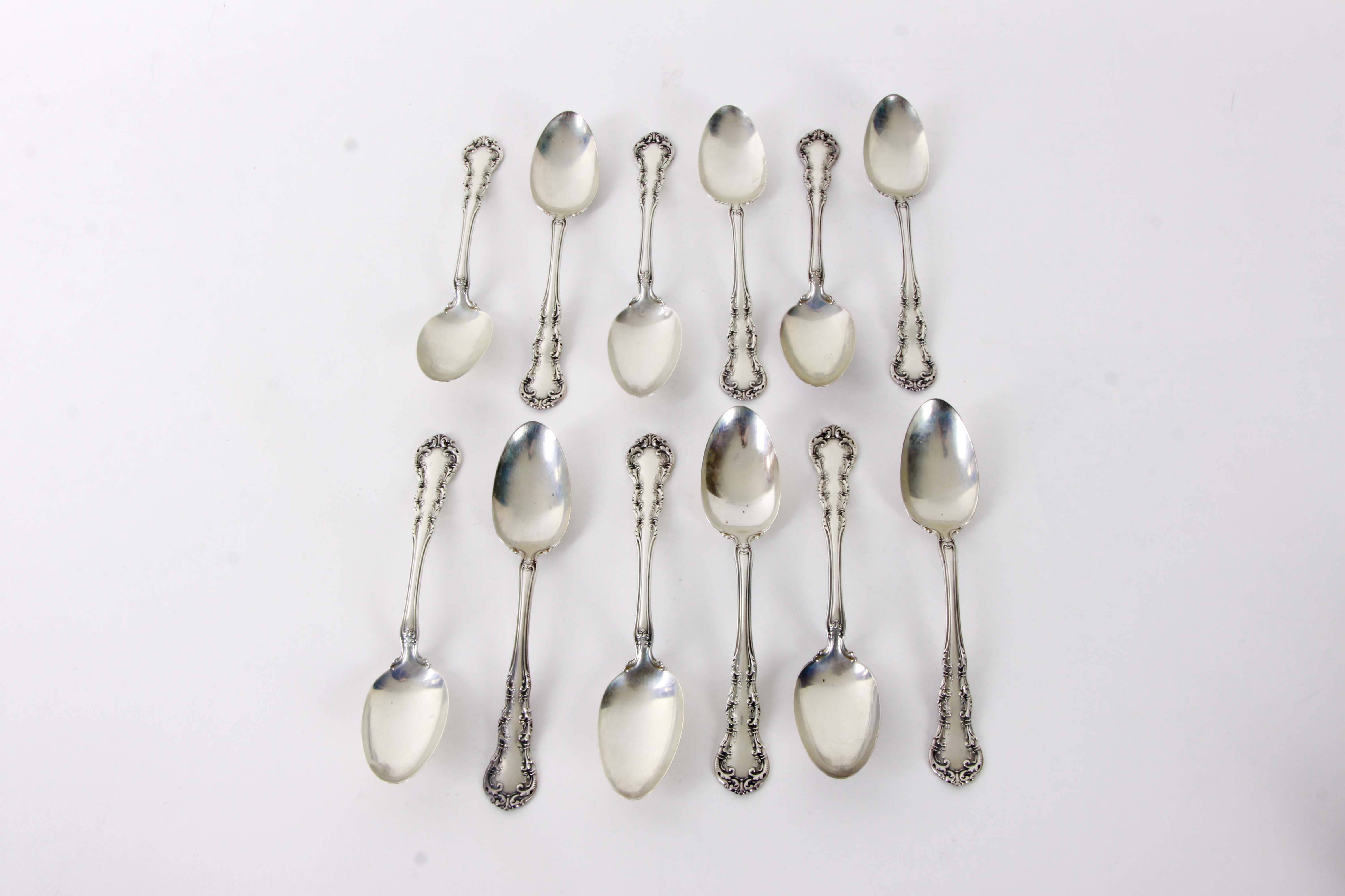 E & D Kinsey Coin Silver Ladle and Other American Sterling Silver Flatware