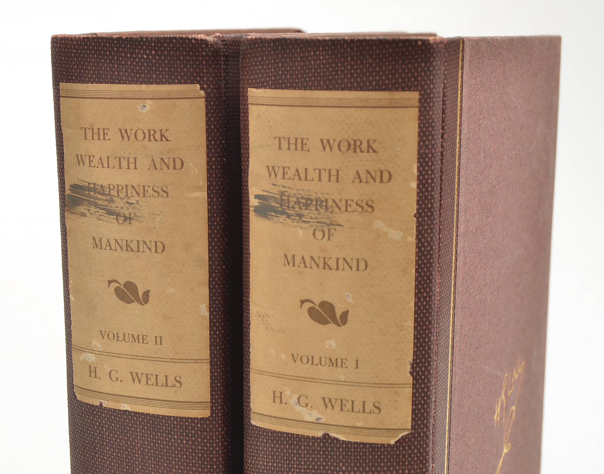1931 Signed Limited Edition H.G. Wells "The Work, Wealth & Happiness of Mankind"