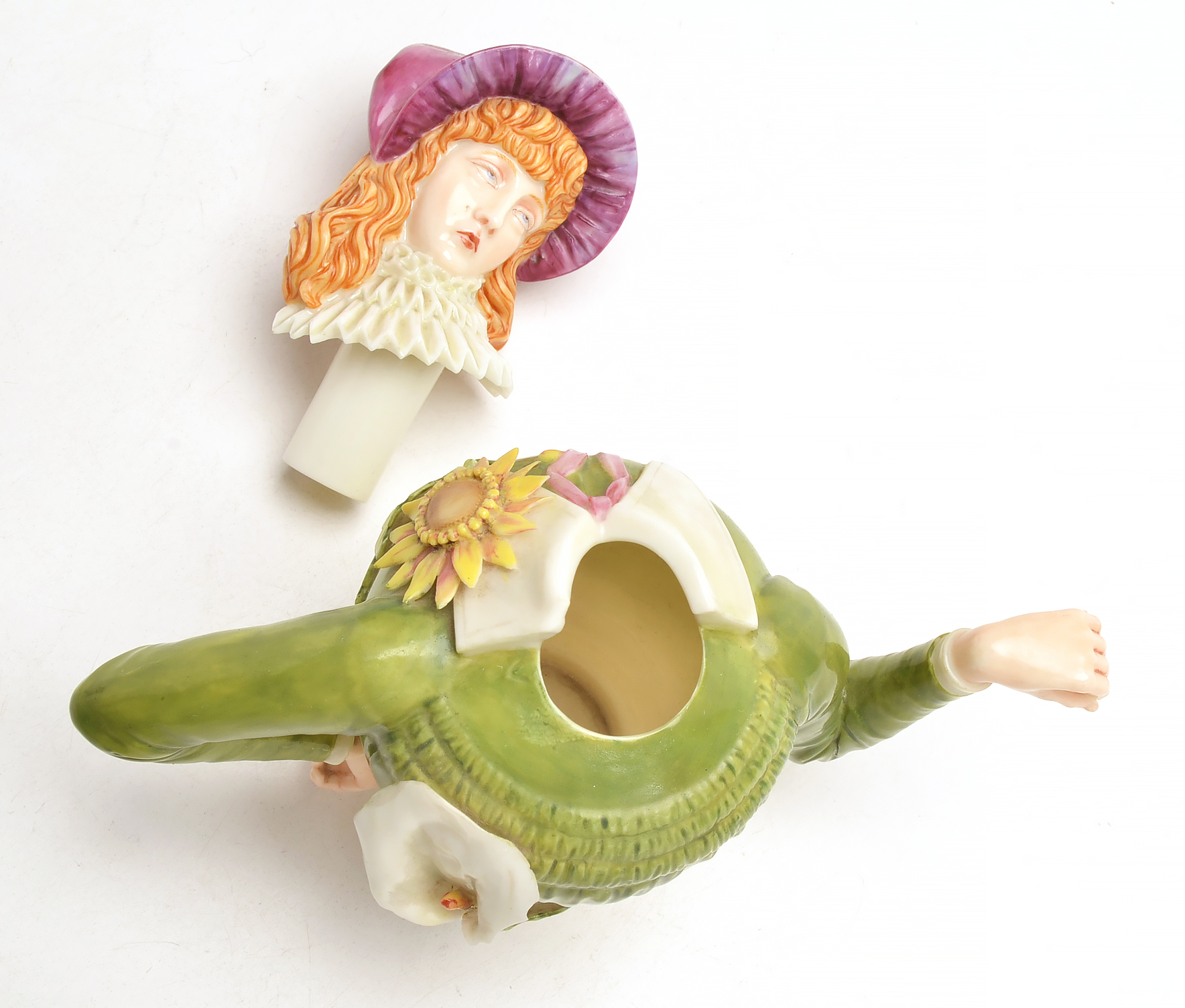 1882 Royal Worcester Aesthetic Movement Porcelain Teapot