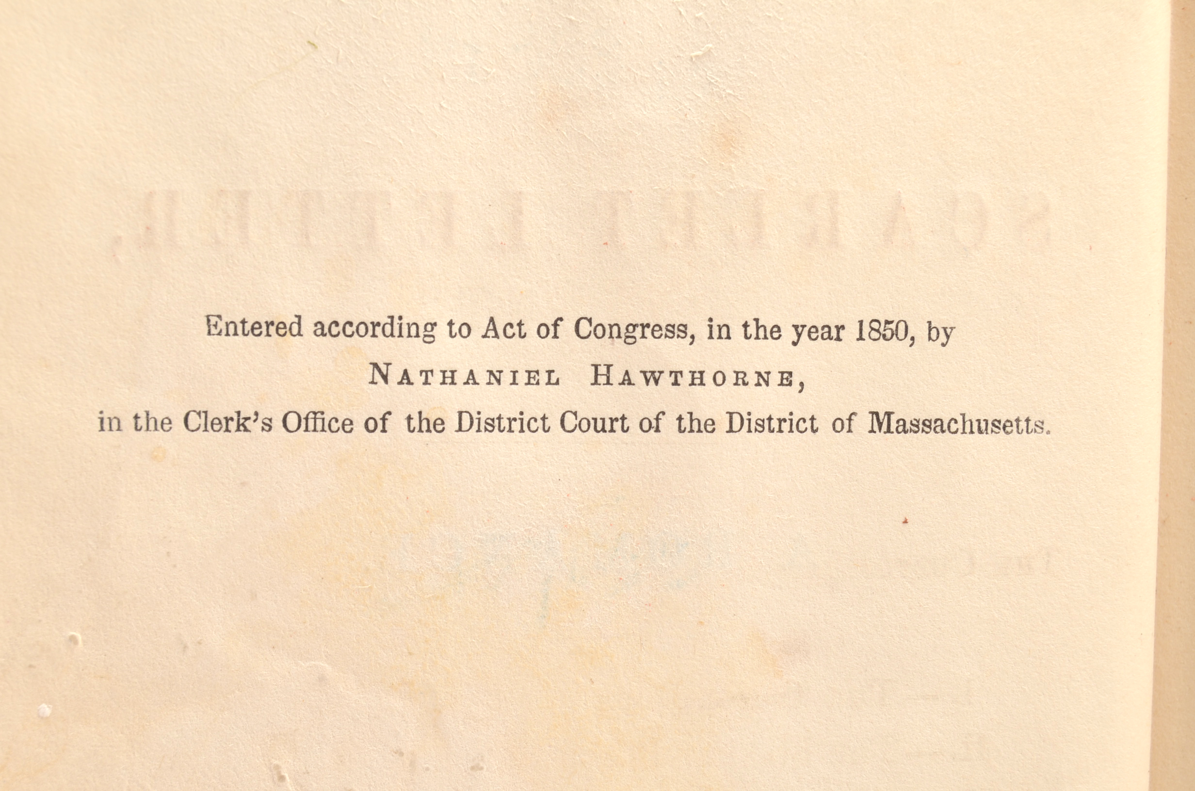 1850 First Edition "The Scarlet Letter" by Nathaniel Hawthorne