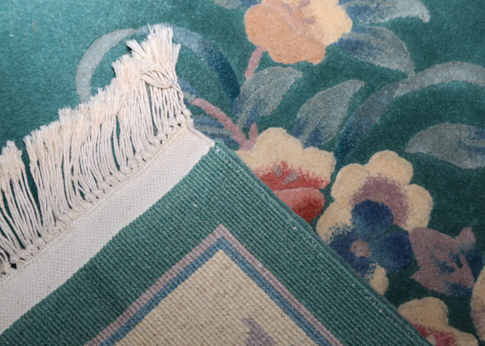 Carved Contemporary Chinese Wool Area Rug