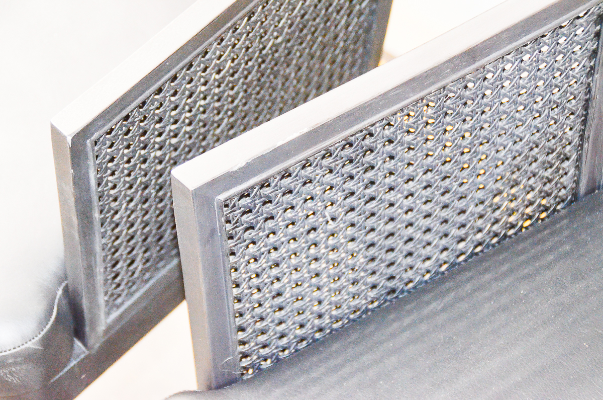 Contemporary "Milling Road" Cane Armchair by Baker