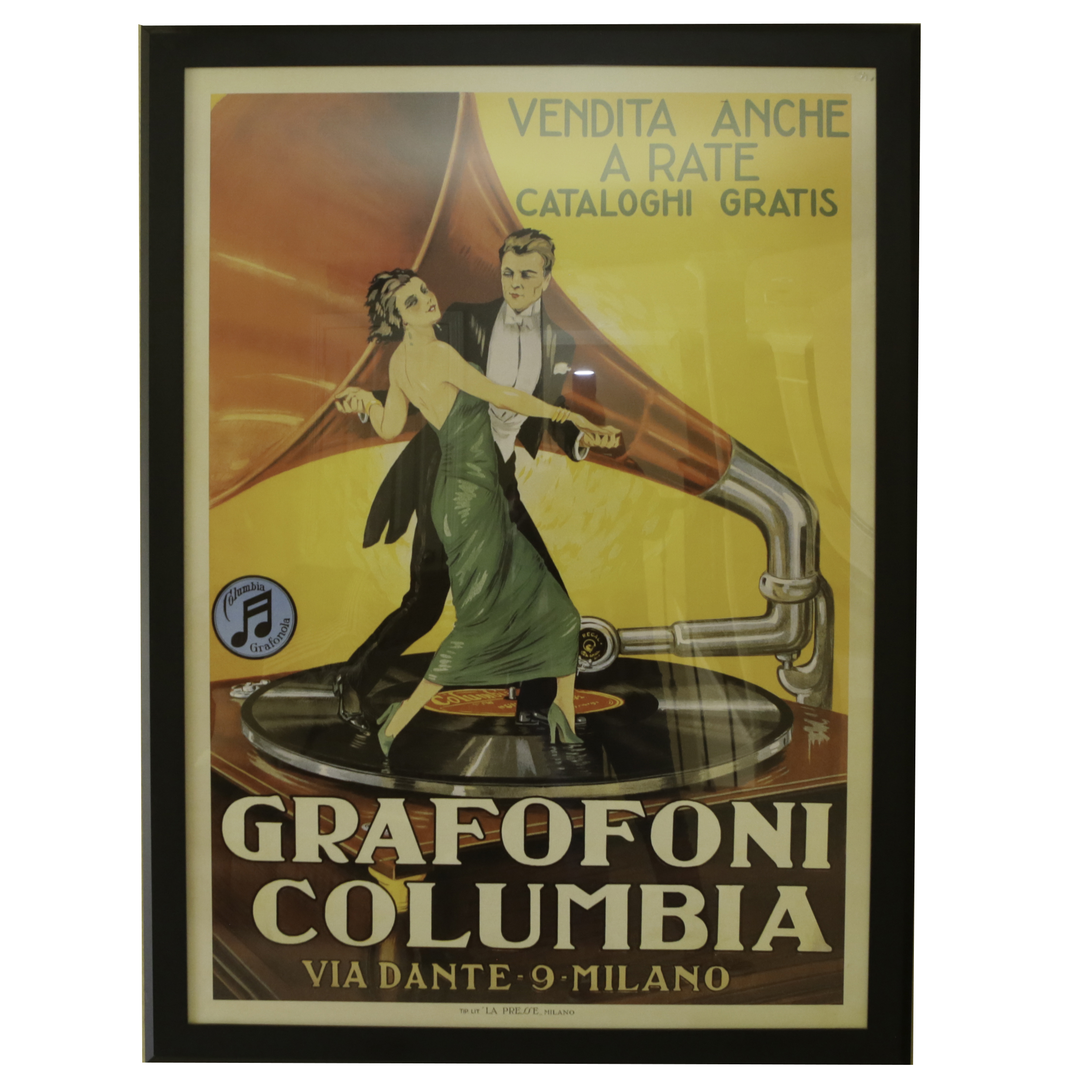 Columbia Records Italian "Grafofoni Columbia" Advertisement Print