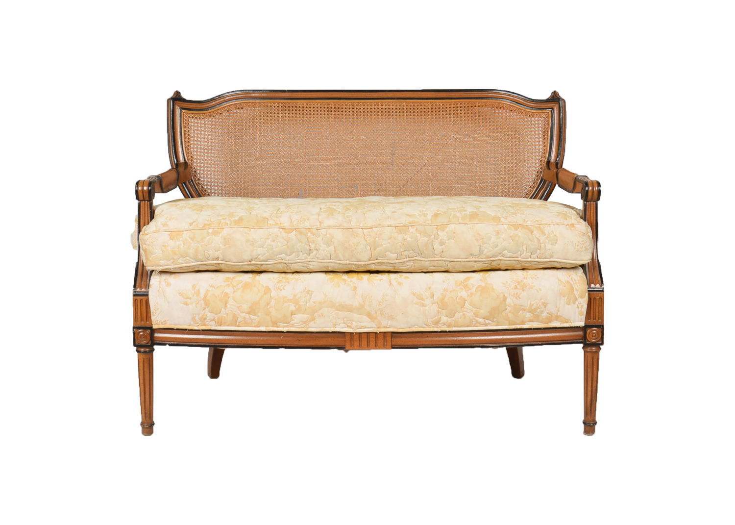 Vintage Cane Back Settee