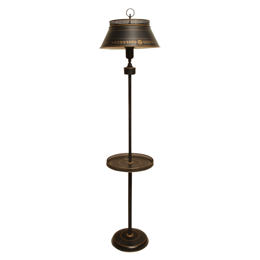 Vintage Tray Table Floor Lamp