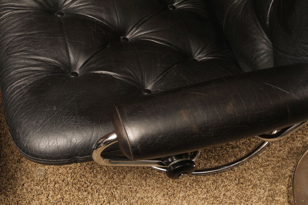 Ekornes Style Chair and Ottoman