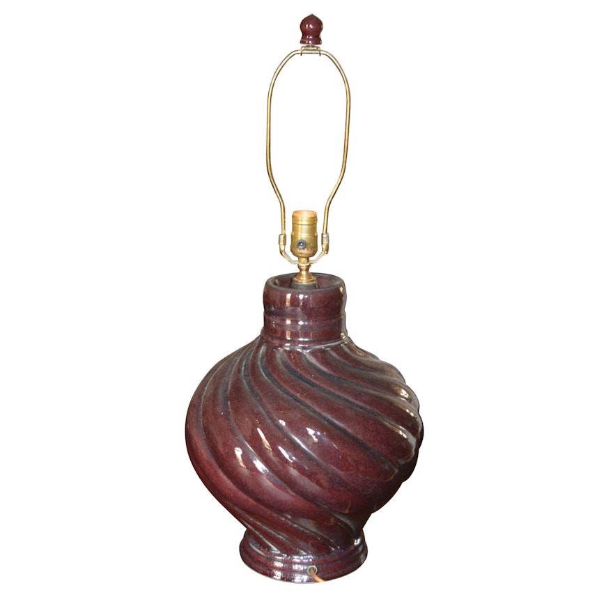 Glazed Stoneware Table Lamp