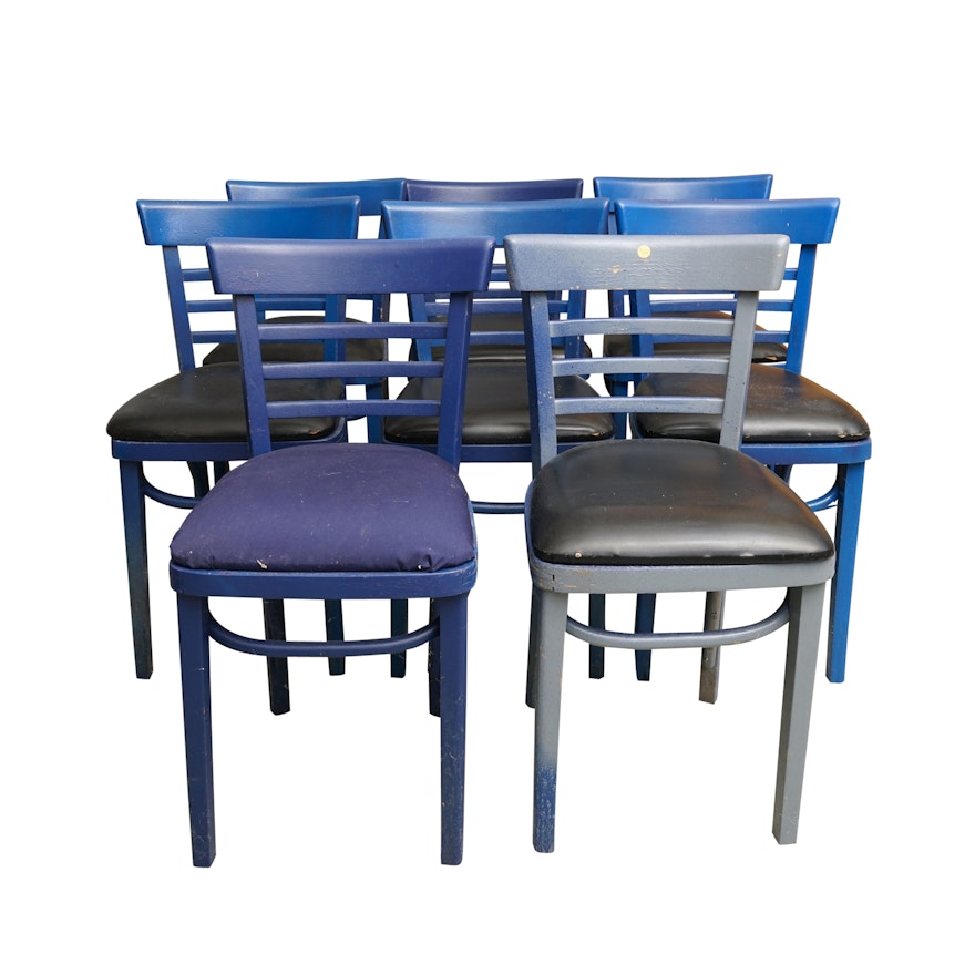 Set of Eight Painted Wood Chairs by GAR Products