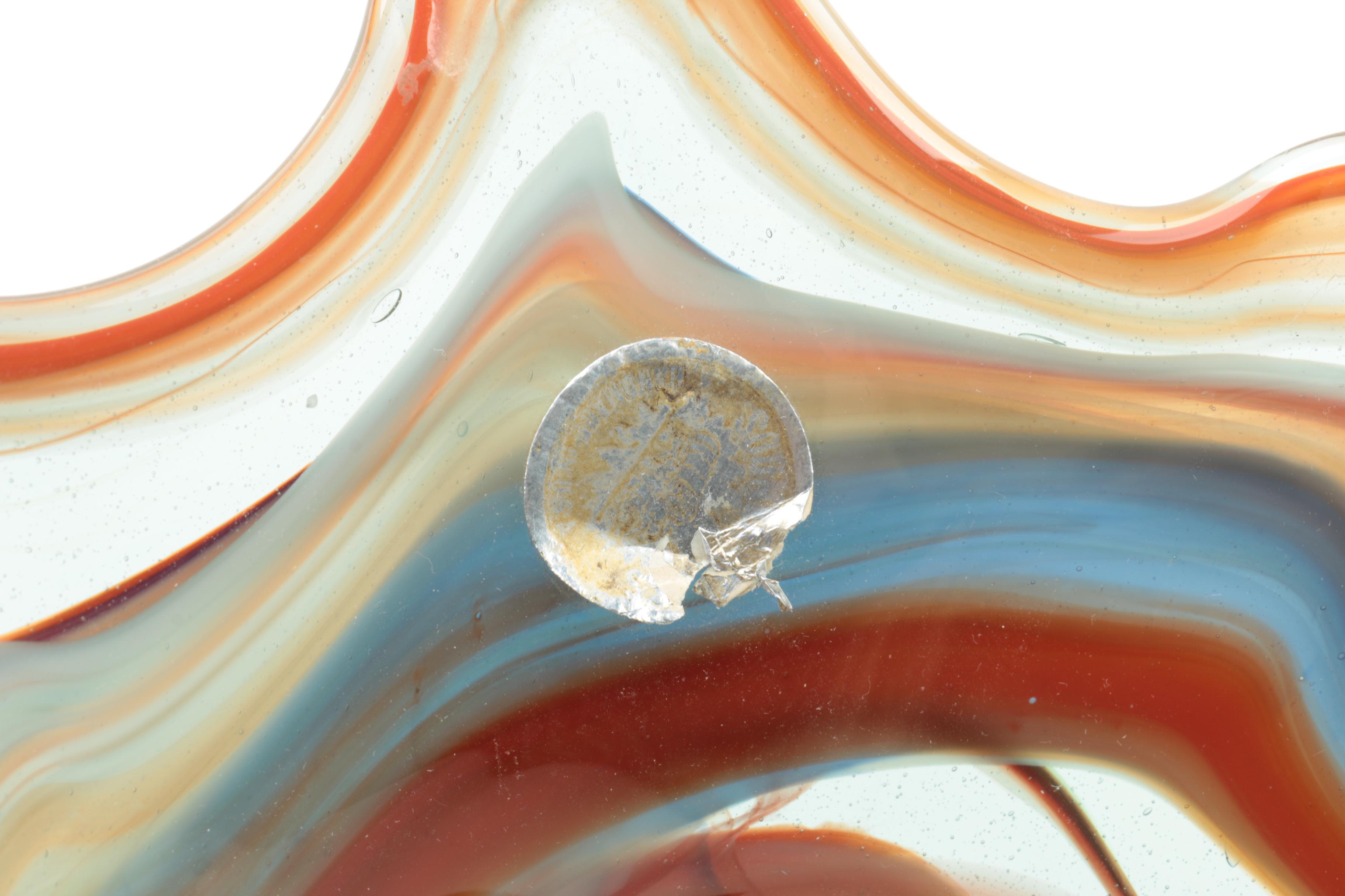 Murano Style Horn of Plenty Art Glass Bowl