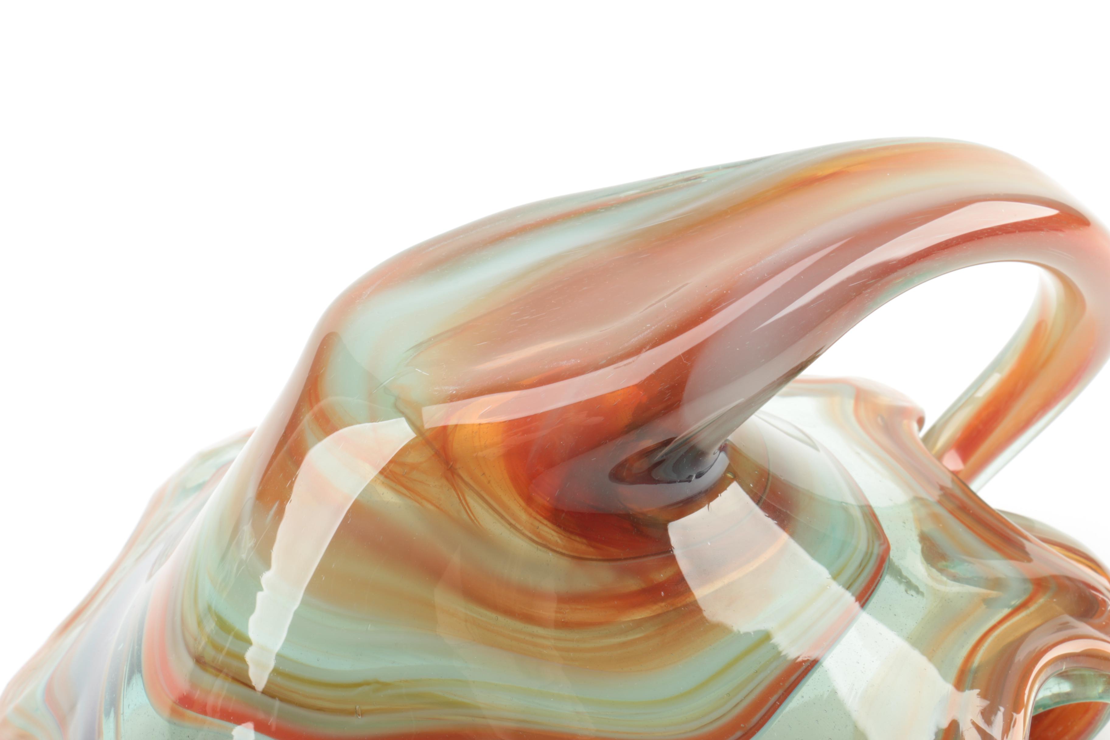 Murano Style Horn of Plenty Art Glass Bowl