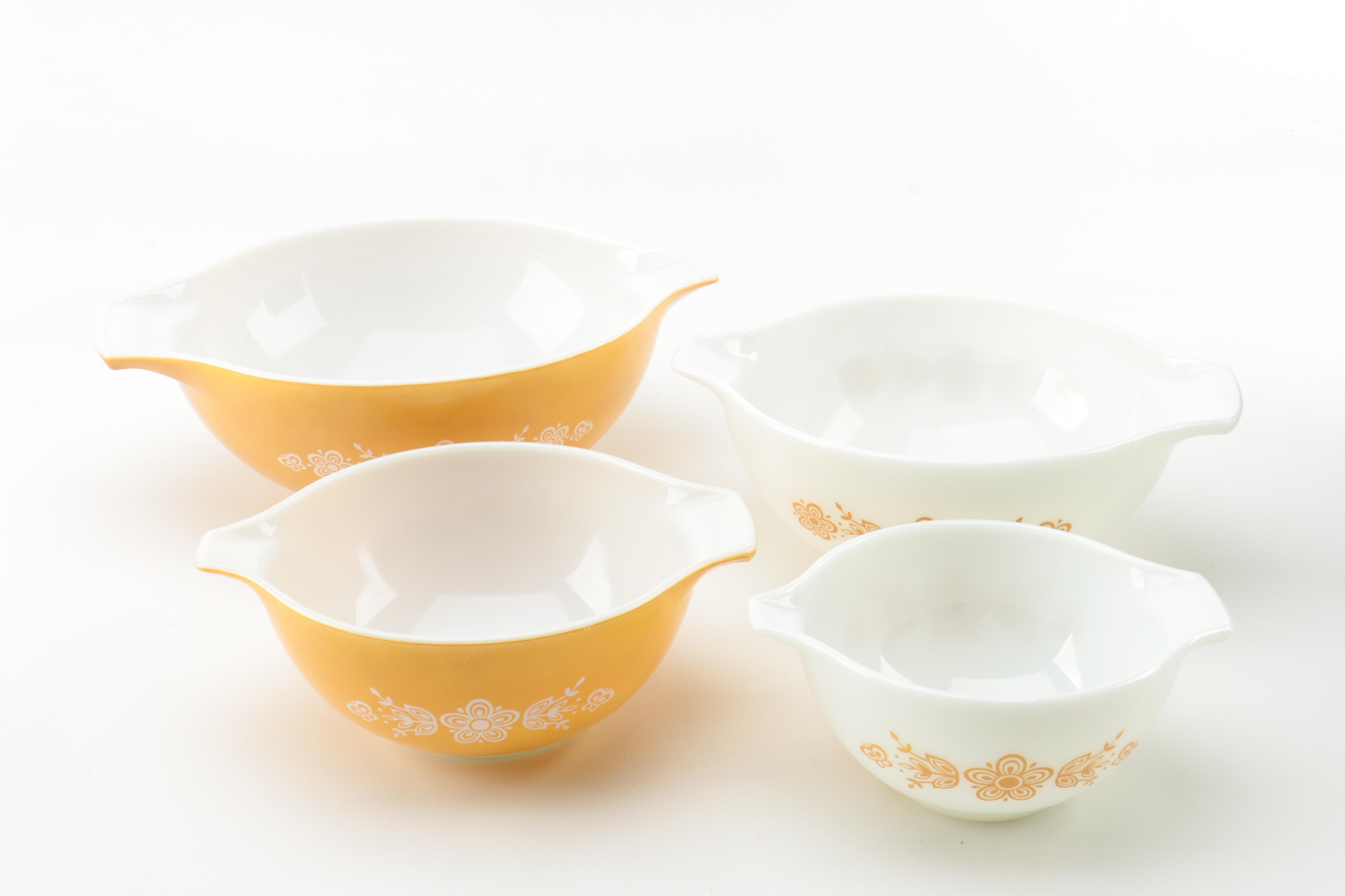 Vintage Pyrex "Butterfly Gold" Cinderella Bowl Set