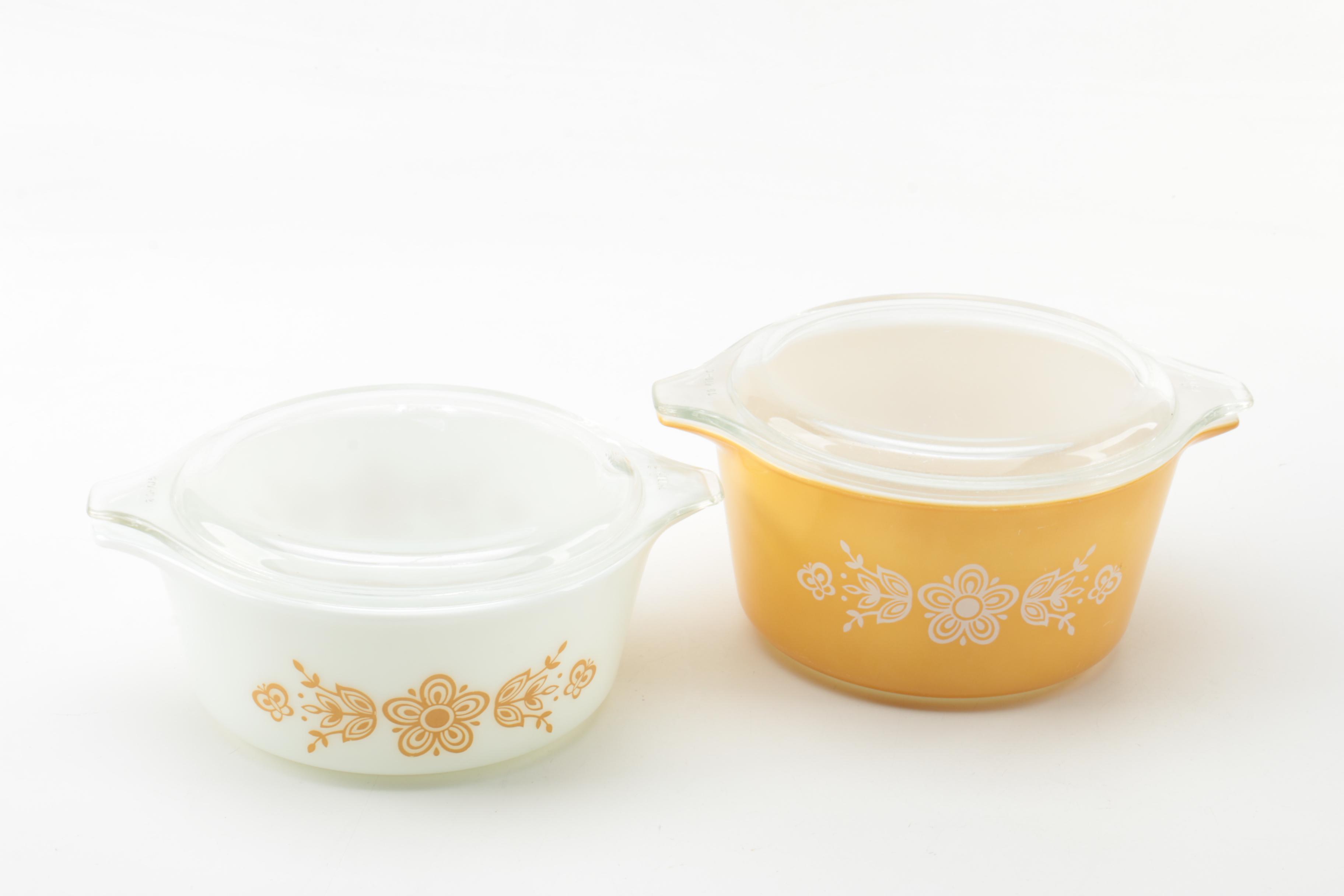 Vintage Pyrex "Butterfly Gold" Cinderella Bowl Set