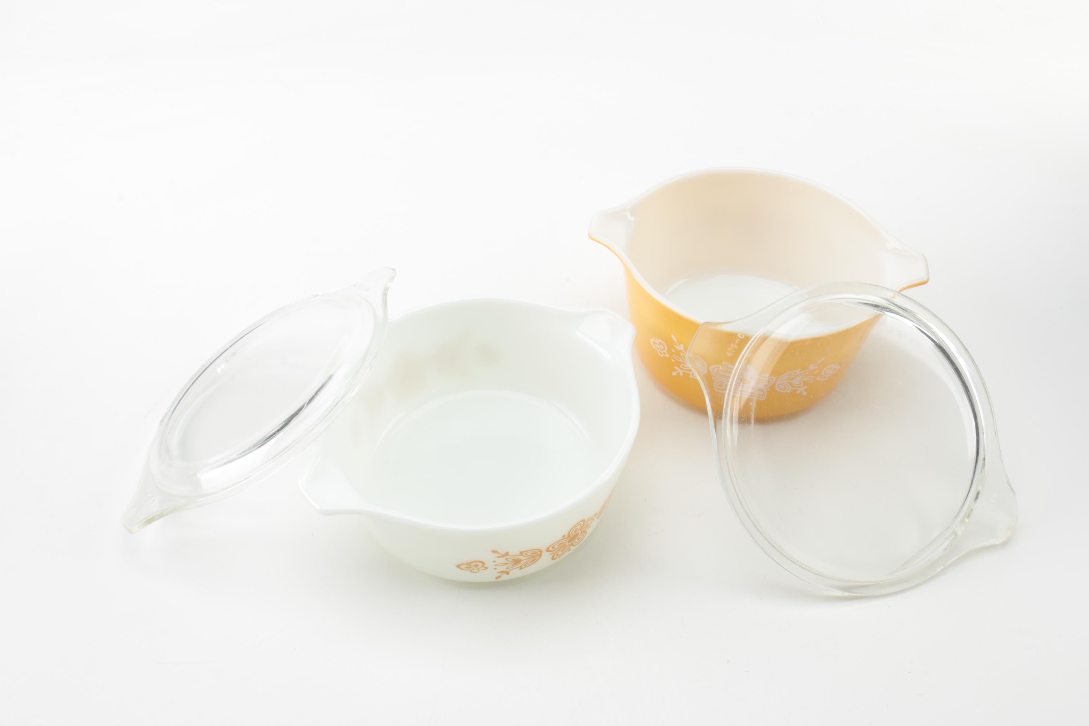 Vintage Pyrex "Butterfly Gold" Cinderella Bowl Set