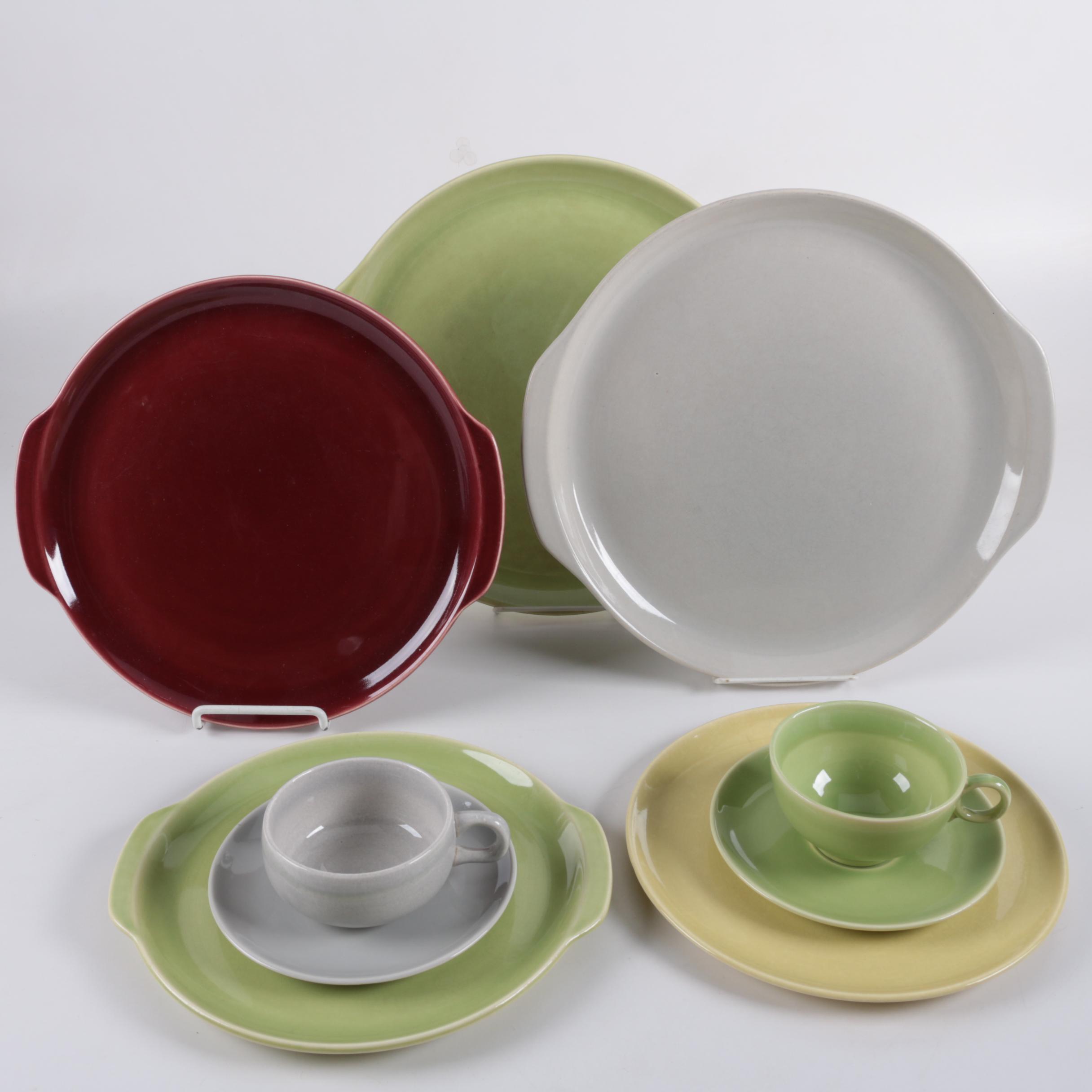 Vintage Universal "Ballerina" Colorful Pottery Dinnerware 1950s