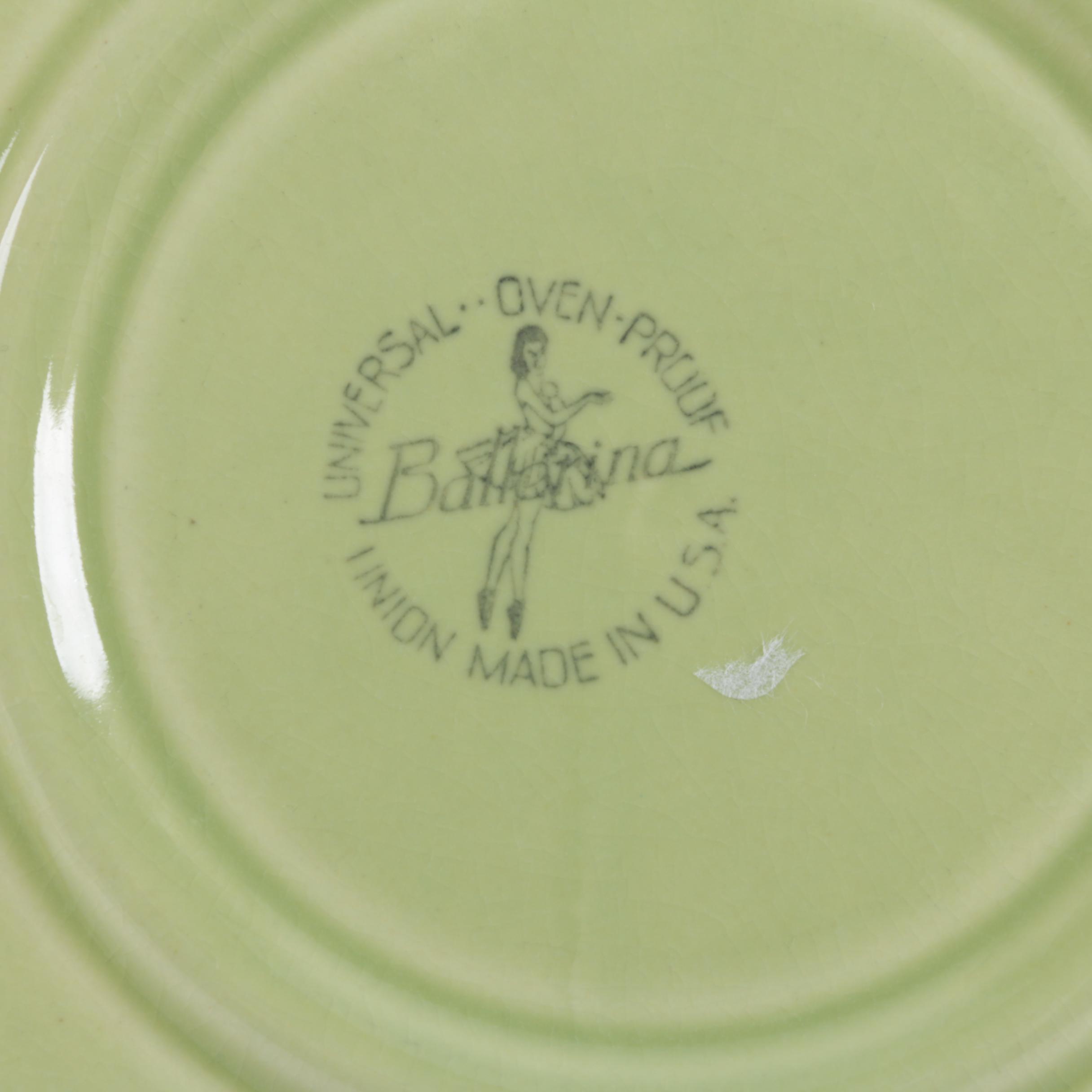 Vintage Universal "Ballerina" Colorful Pottery Dinnerware 1950s