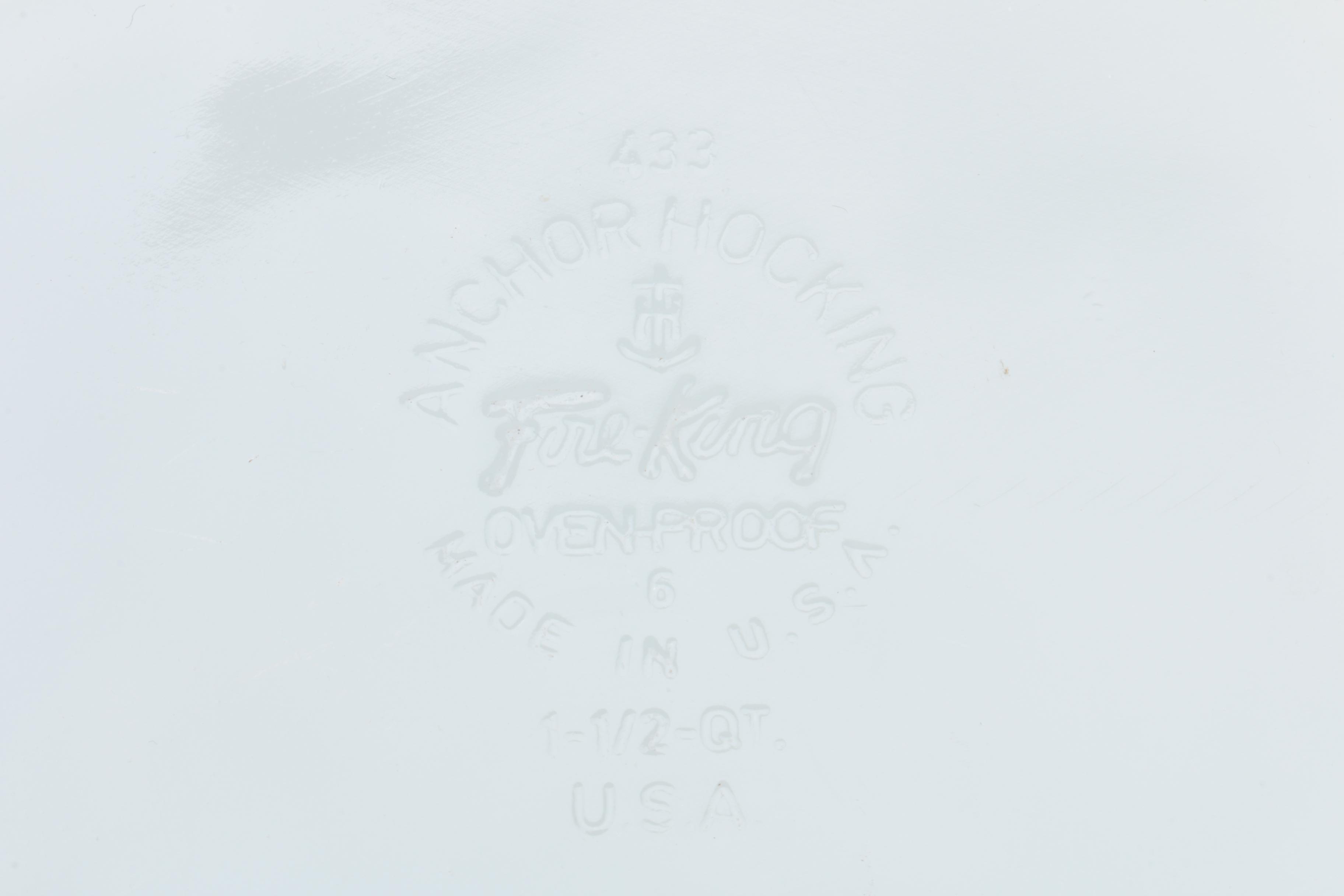 Anchor Hocking "Green Meadow" Casserole Dishes with Lids, Circa 1968-1976