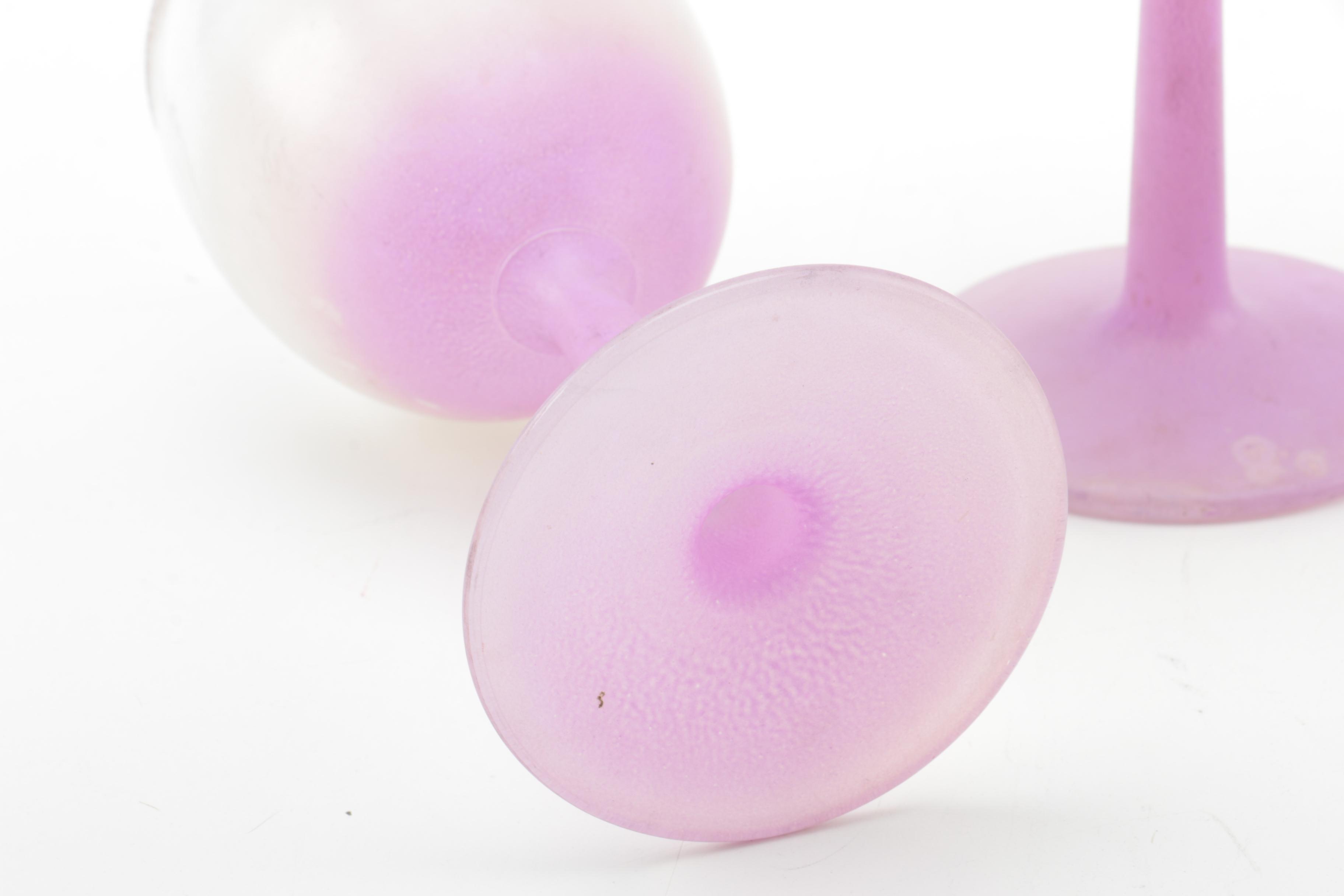 Vintage Blendo Glass Carafe, Wine Glasses and Bowls