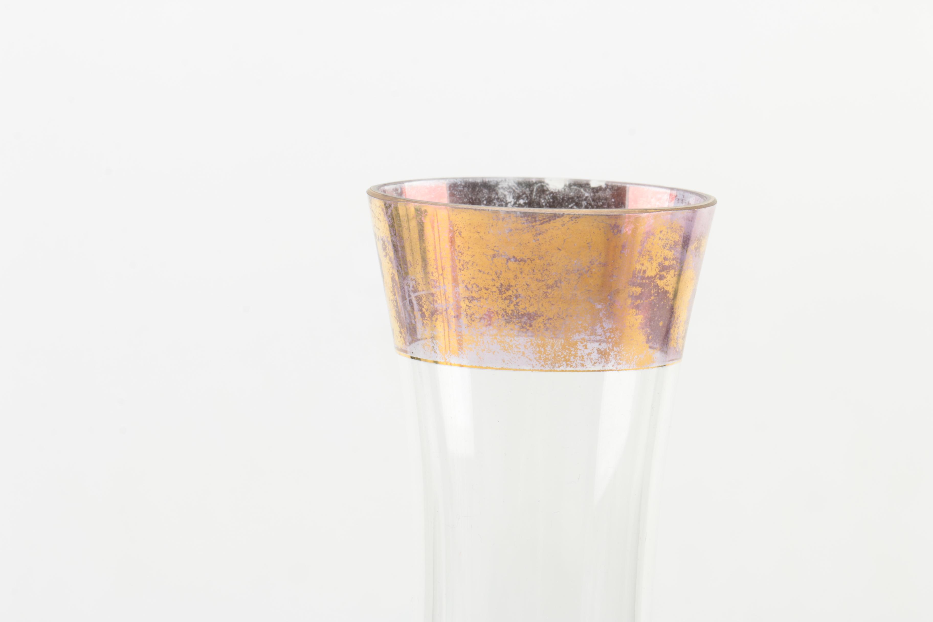 Vintage Blendo Glass Carafe, Wine Glasses and Bowls