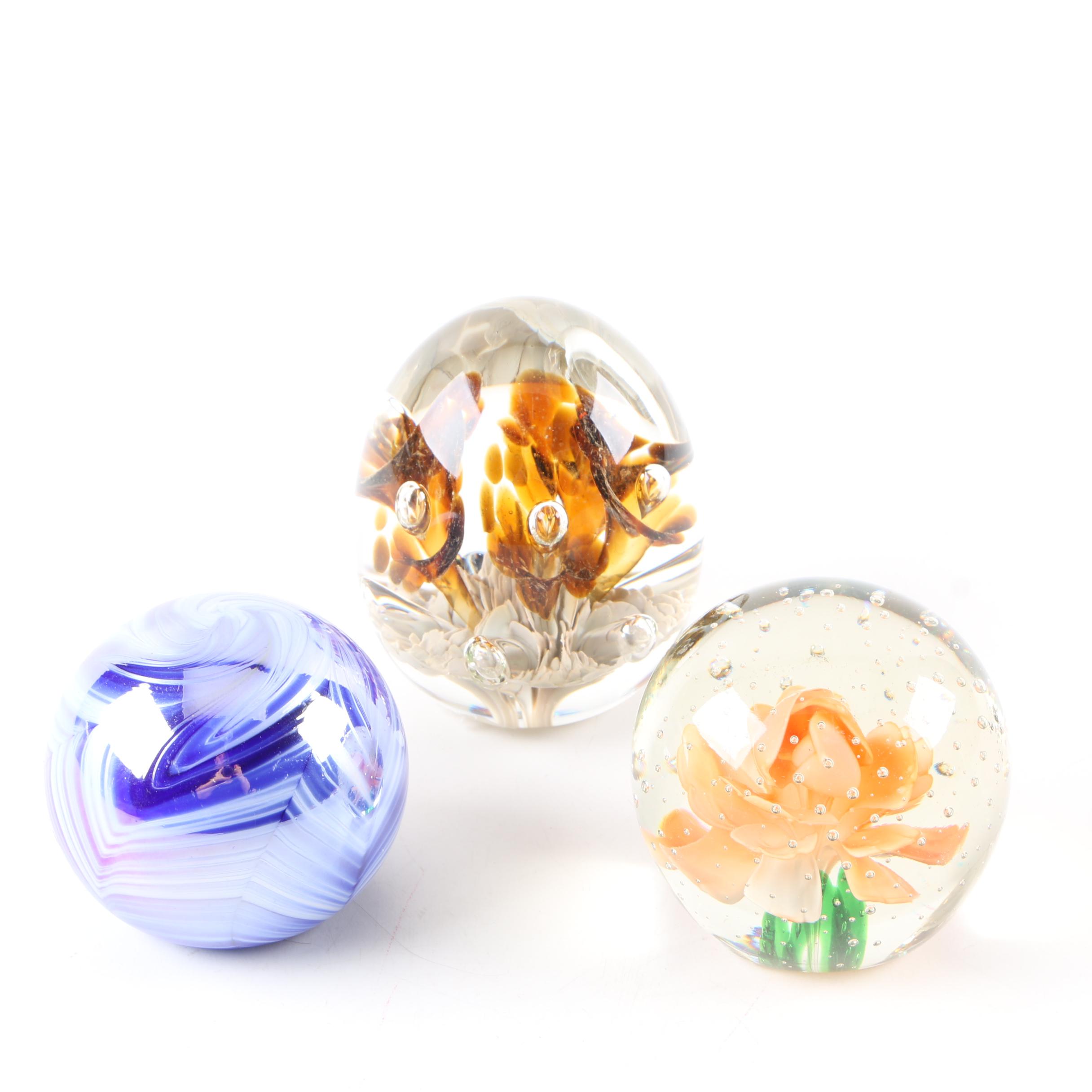 Art Glass Paperweights Featuring Joe Rice