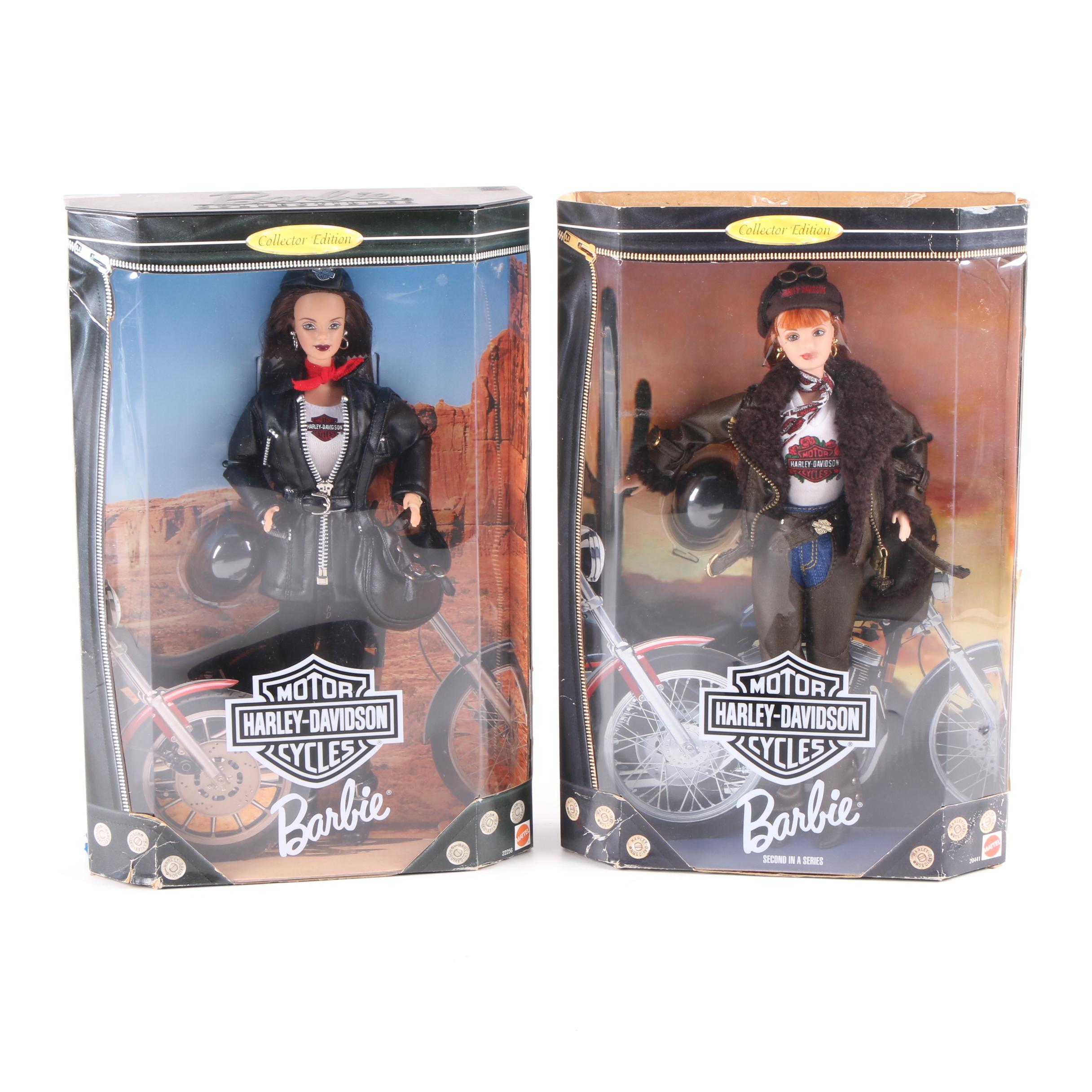 1998 Mattel "Harley-Davidson Barbie" Dolls