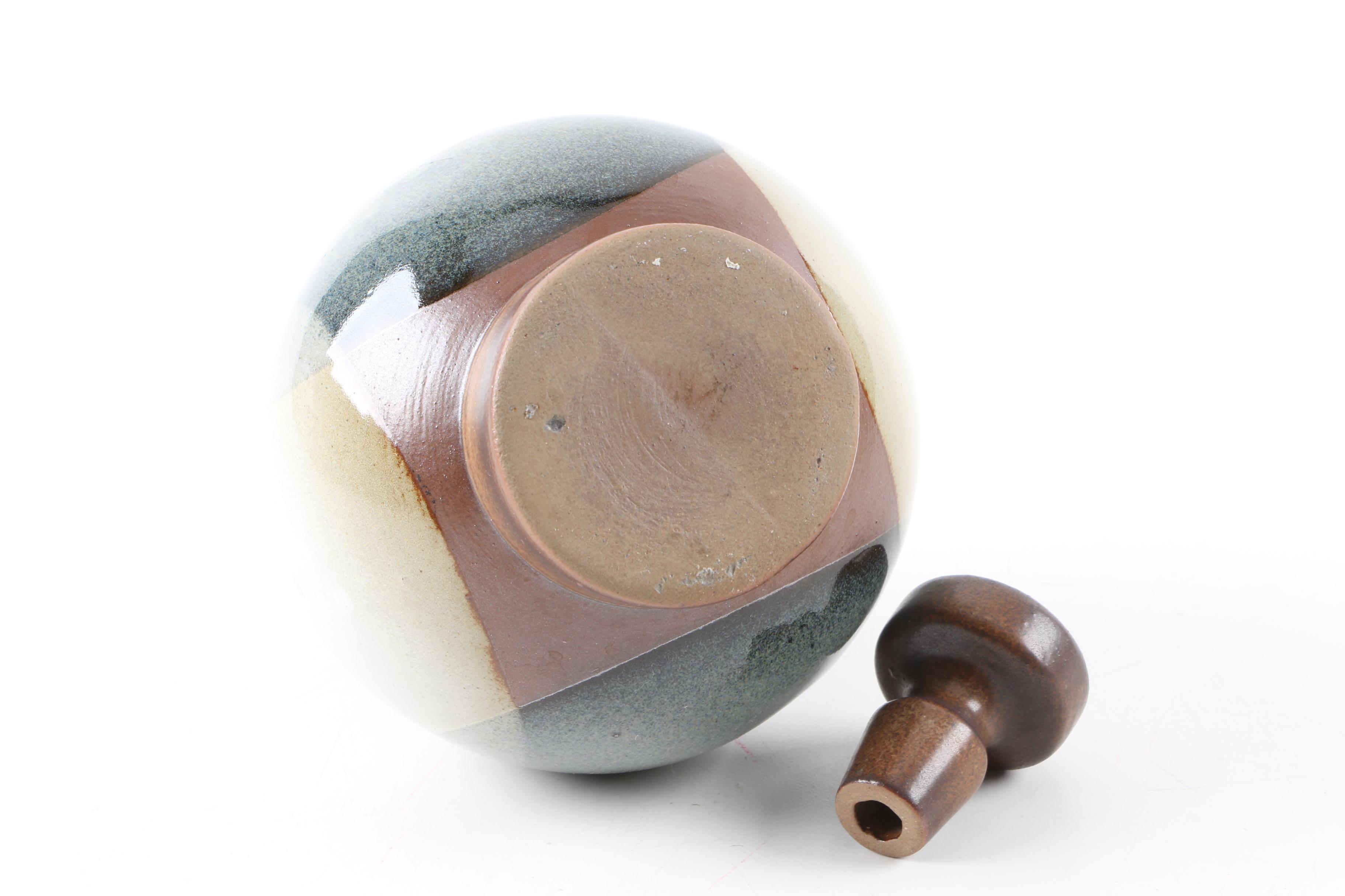 Stoneware Decanter and Cups After Robert Maxwell