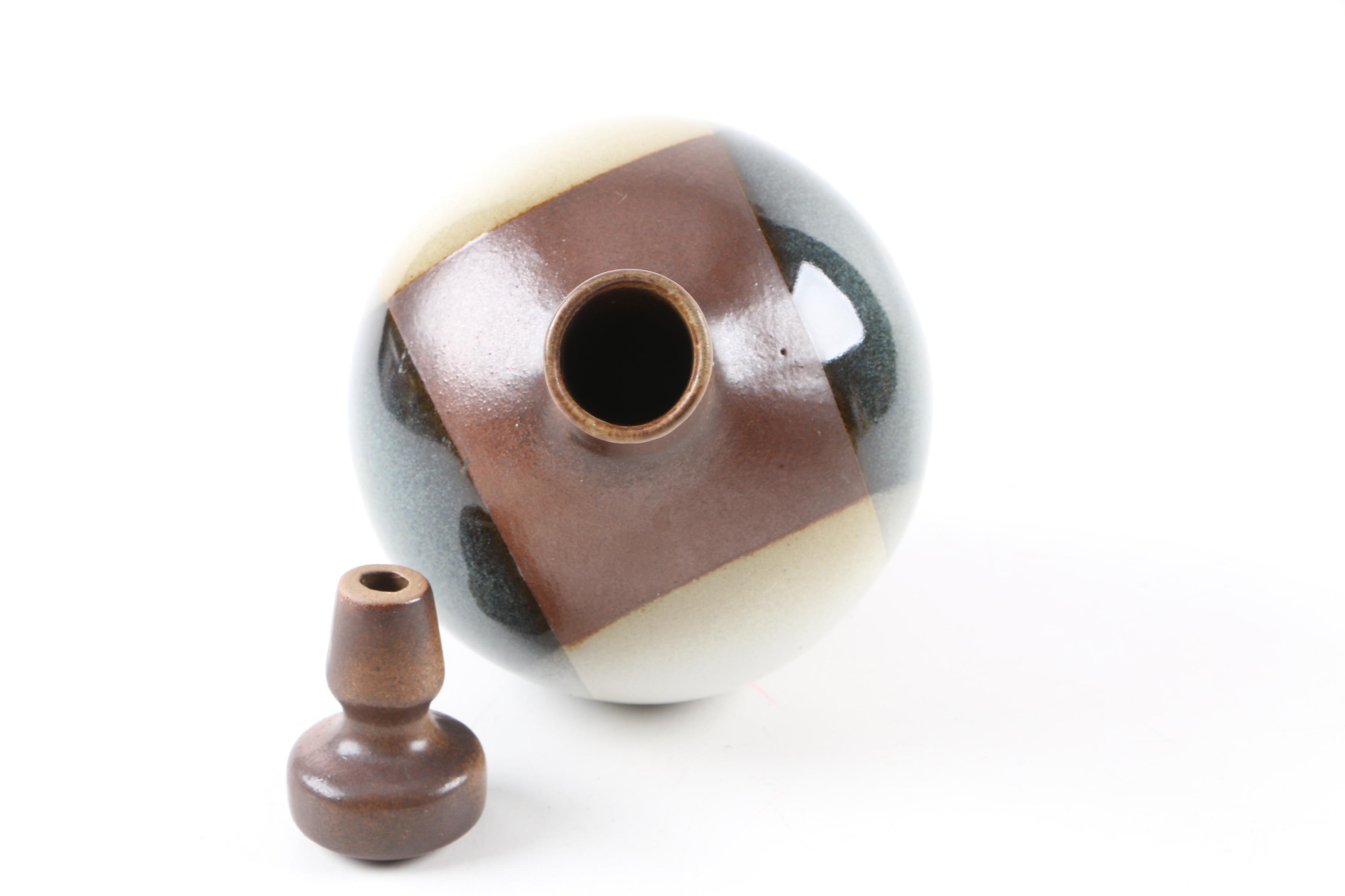 Stoneware Decanter and Cups After Robert Maxwell