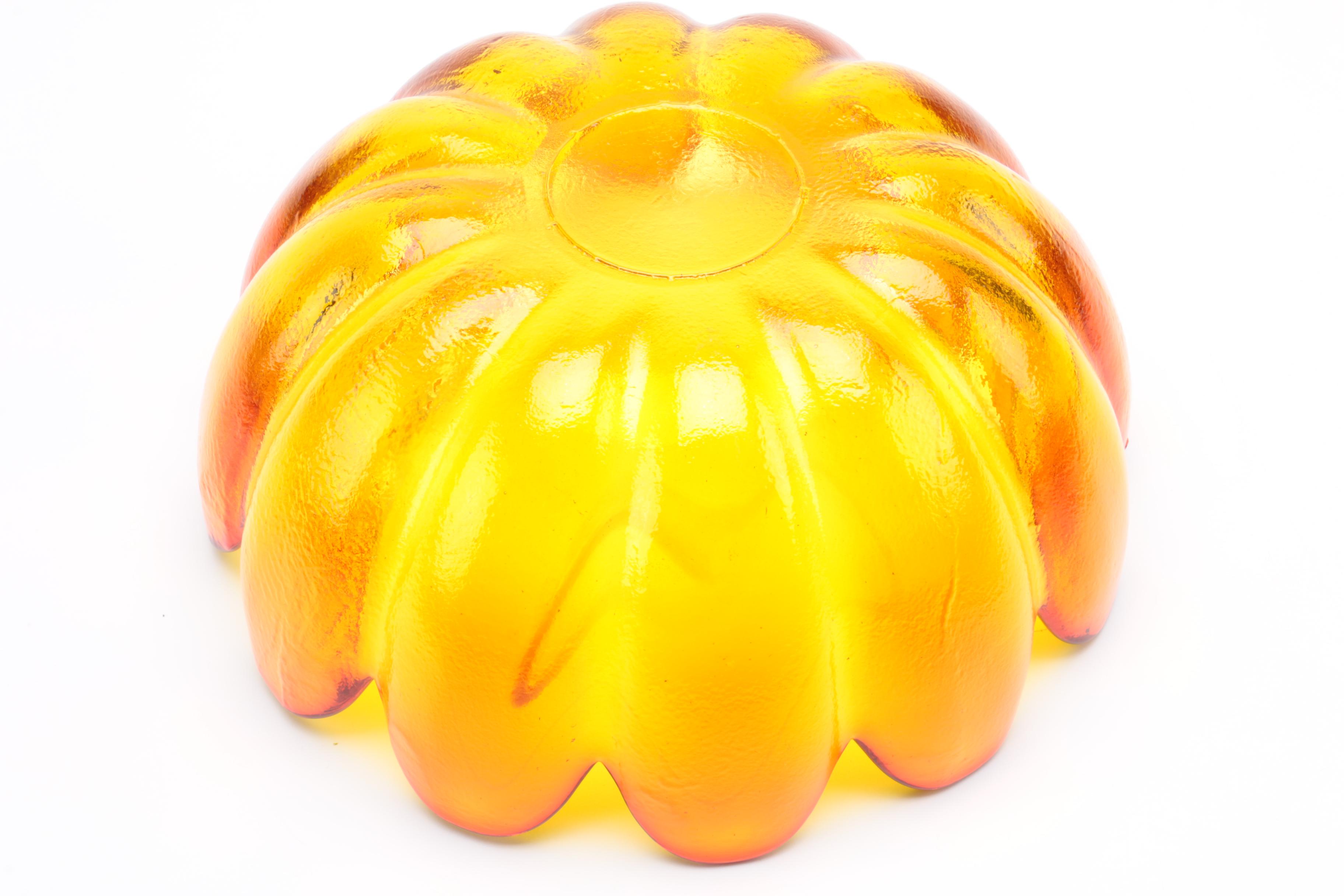 Vintage Indiana Glass Amberina Bowl and Tongs