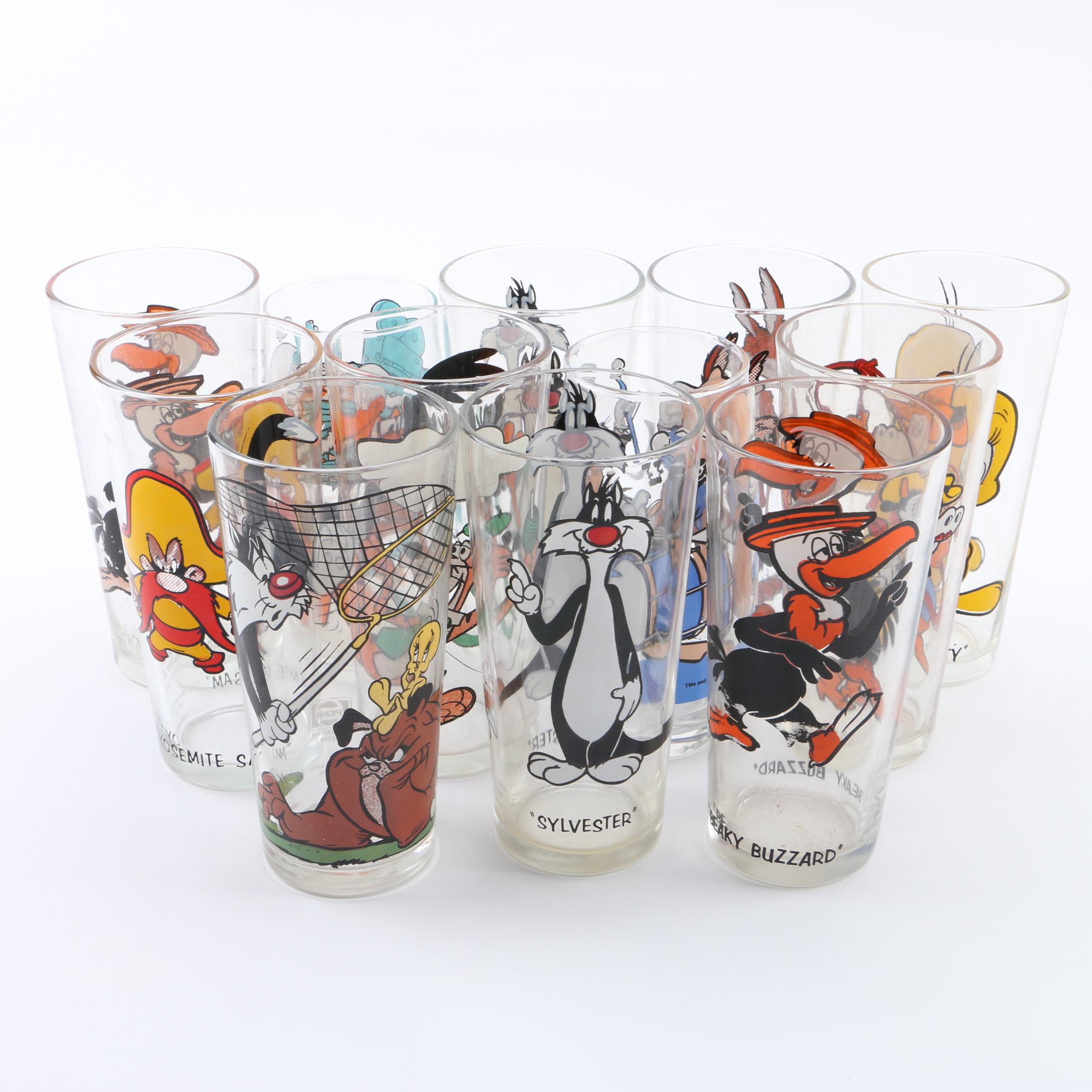 Vintage Looney Tunes Glass Tumblers