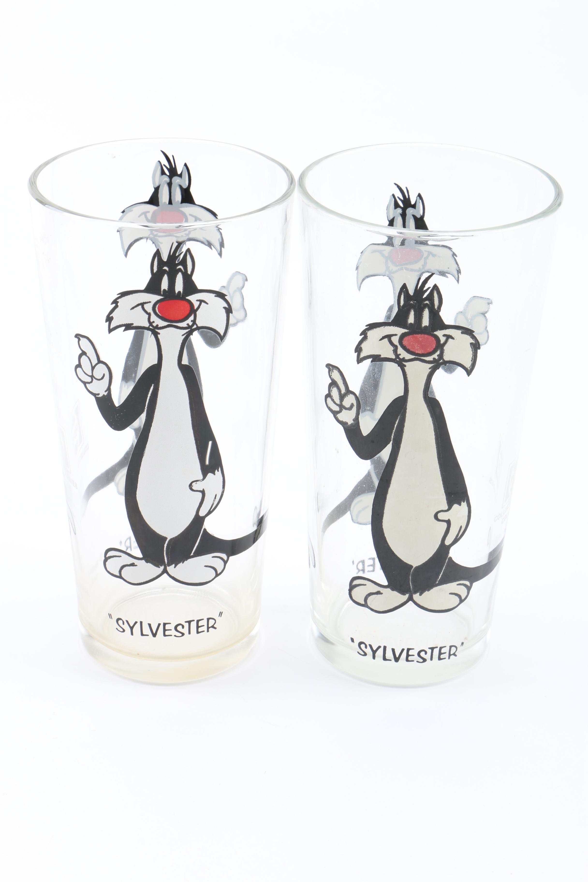 Vintage Looney Tunes Glass Tumblers