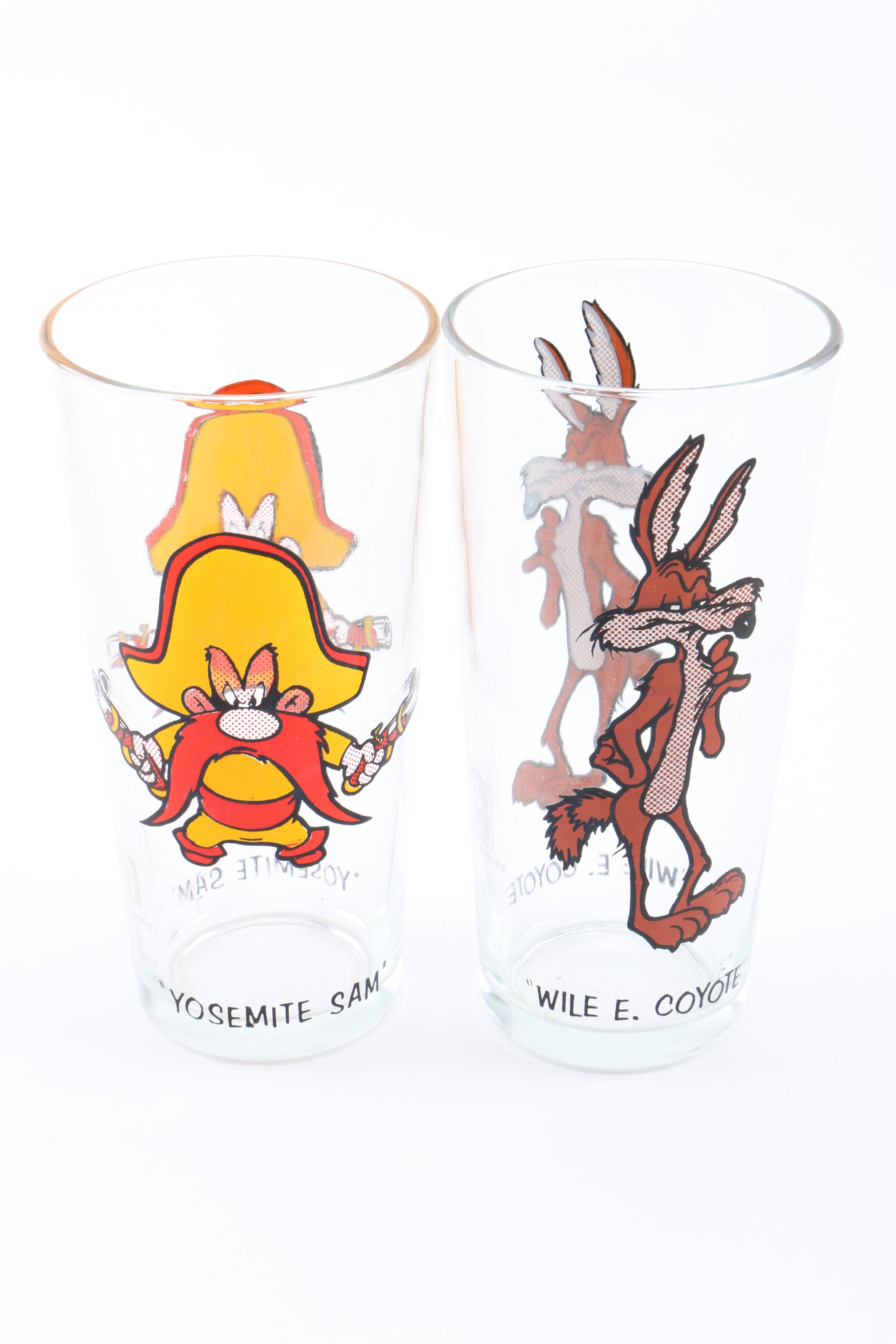 Vintage Looney Tunes Glass Tumblers