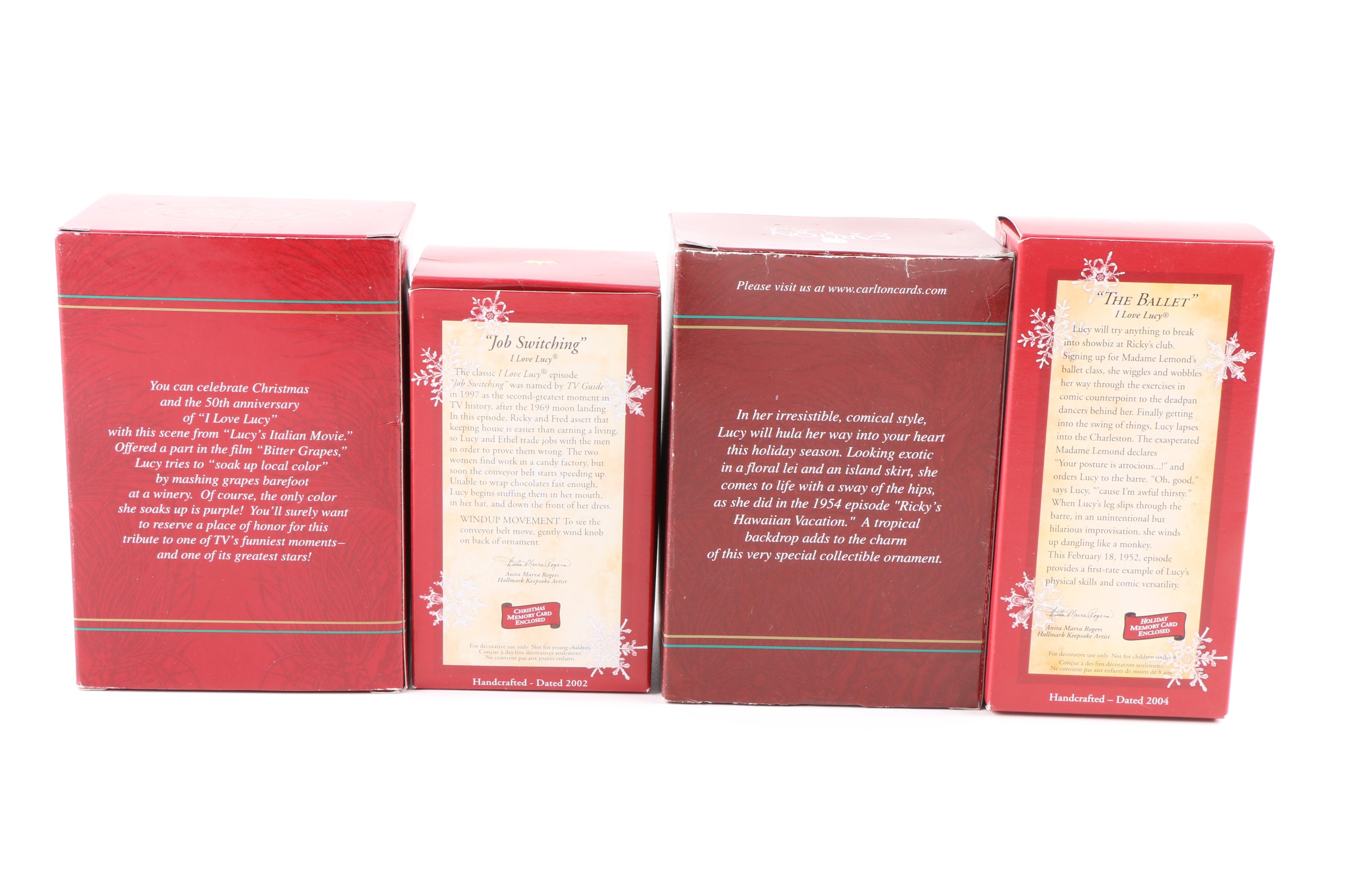 "I Love Lucy" Themed Ornaments