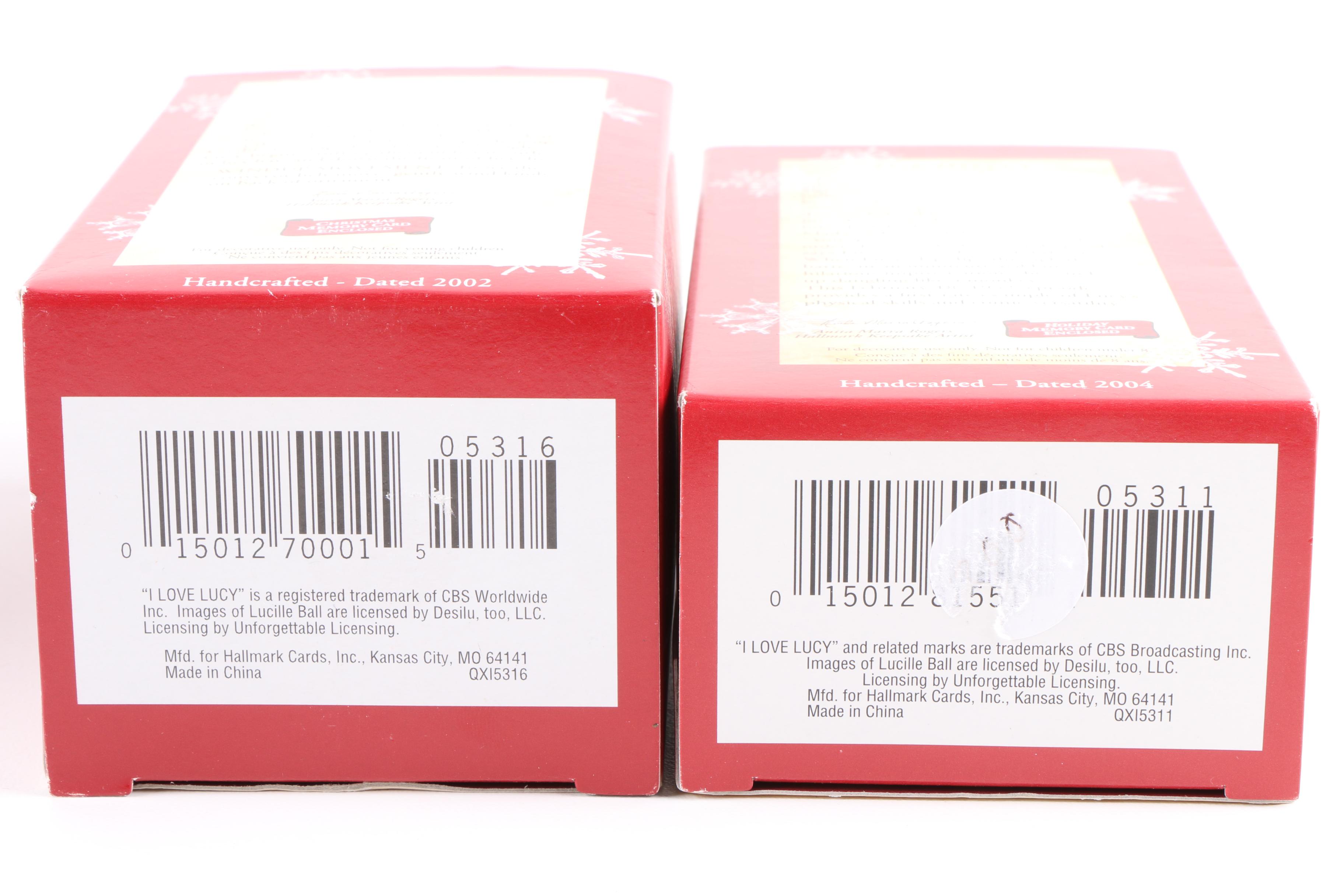 "I Love Lucy" Themed Ornaments