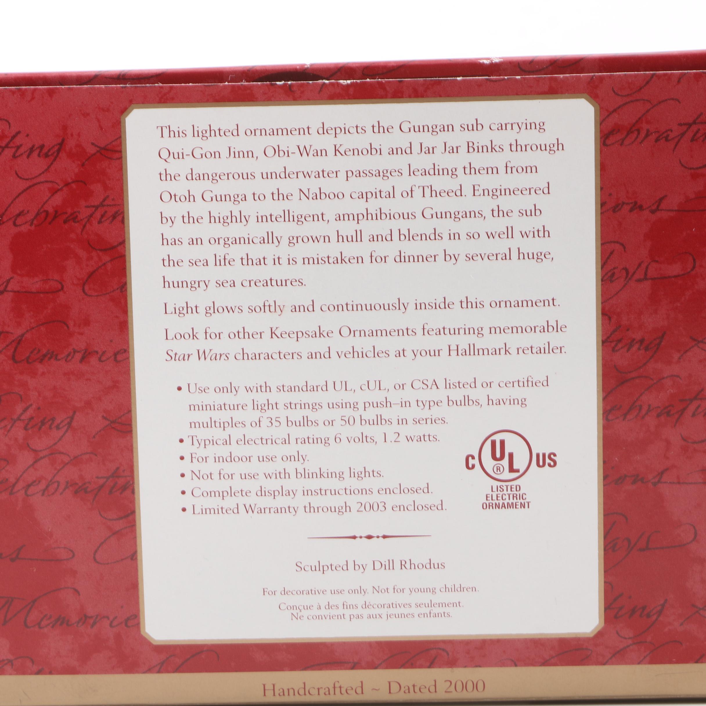 Hallmark Keepsake Collection Star Wars Themed Ornaments