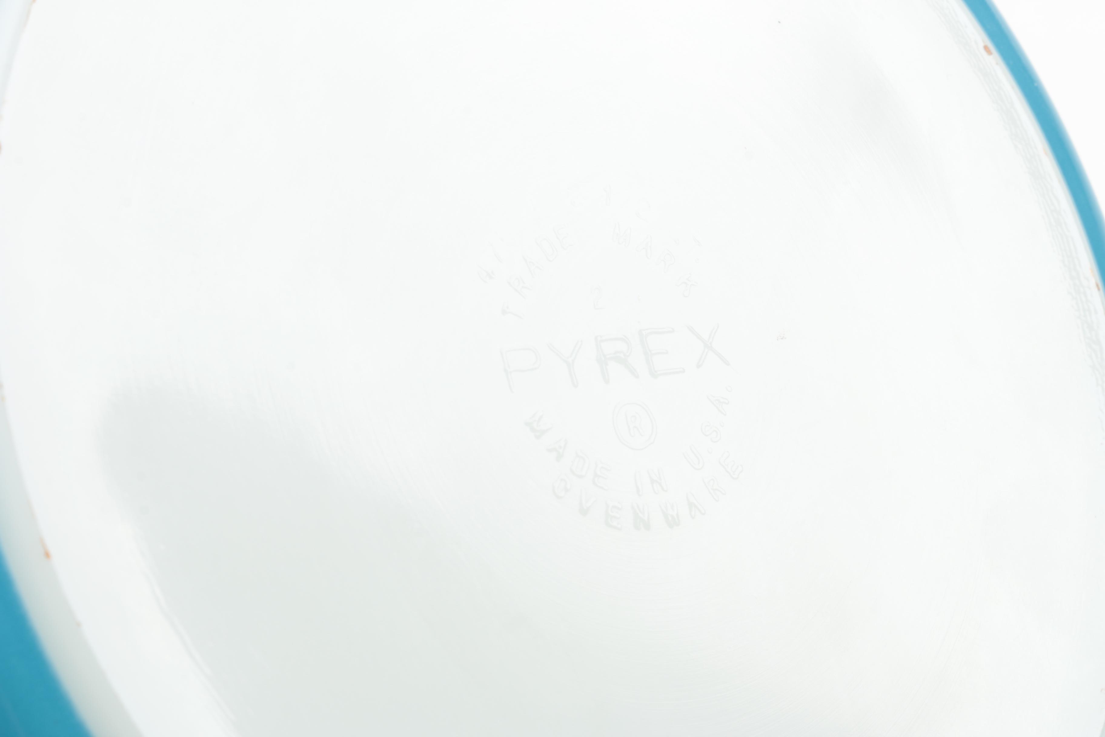 Pyrex "Snowflake Blue" Bakeware, Circa 1972-1975