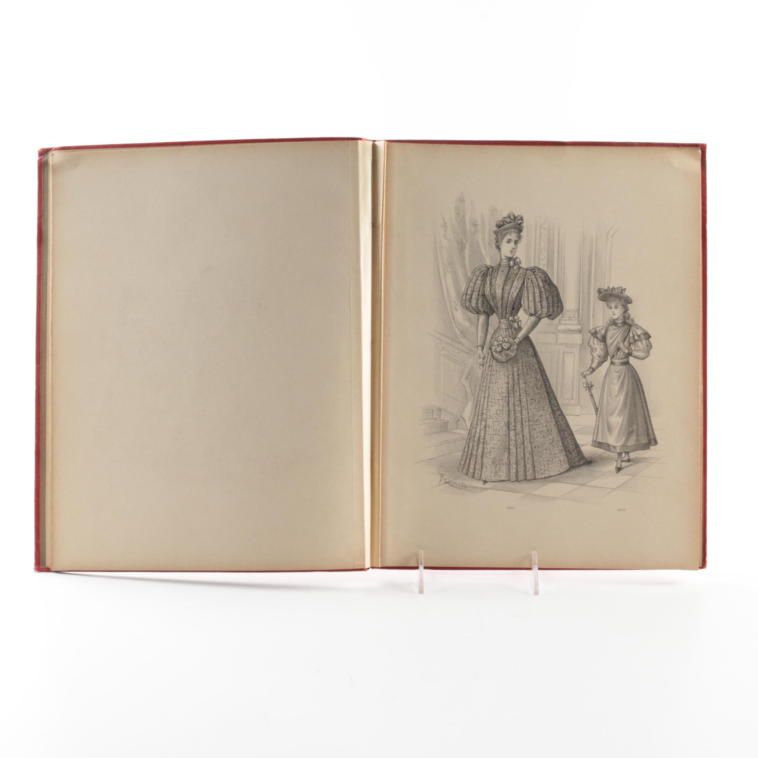 1895 Hortense Fabrics "Les Dernières Modes de Paris" Fashion Plates Booklet