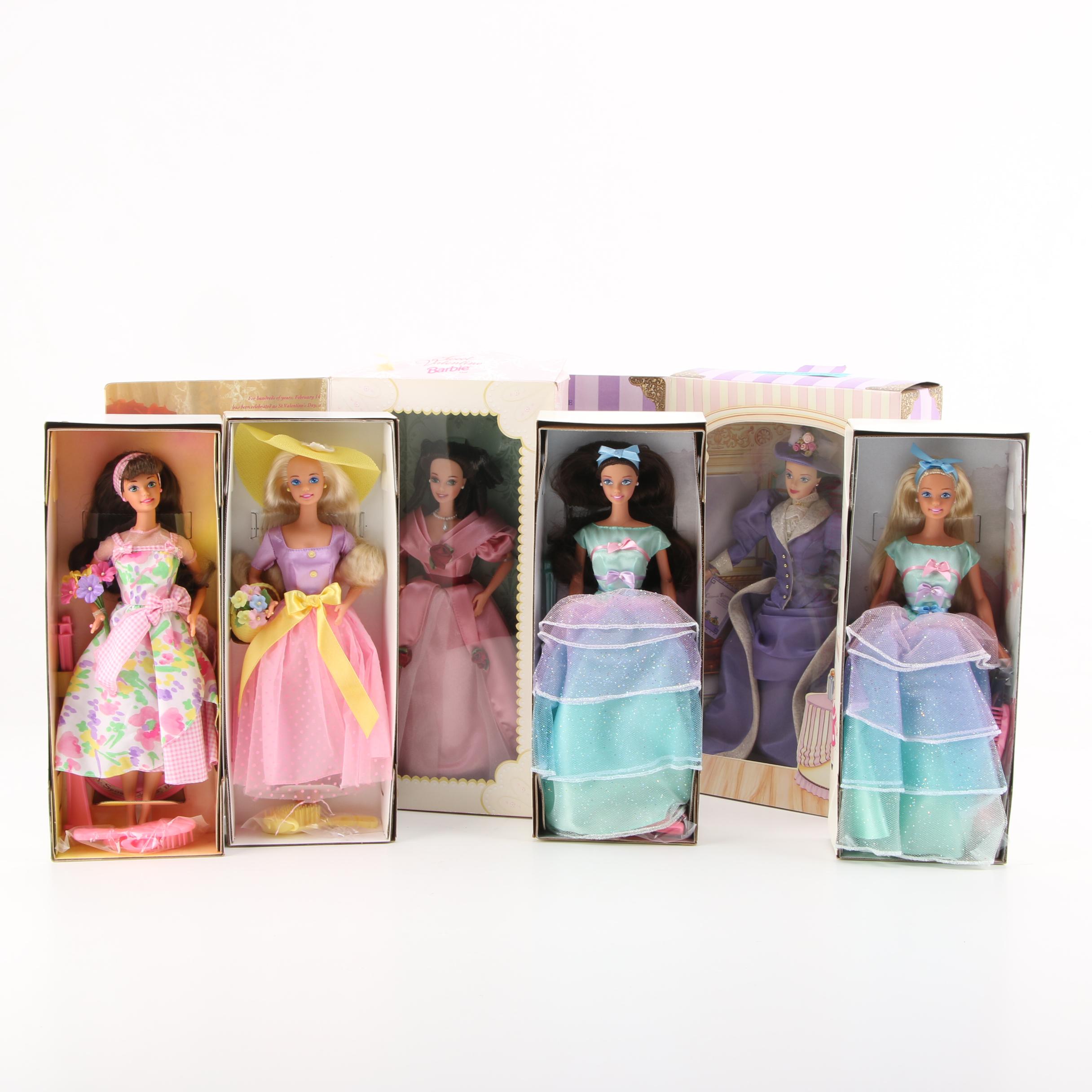 Spring Themed Barbie Dolls Including Spring Petals