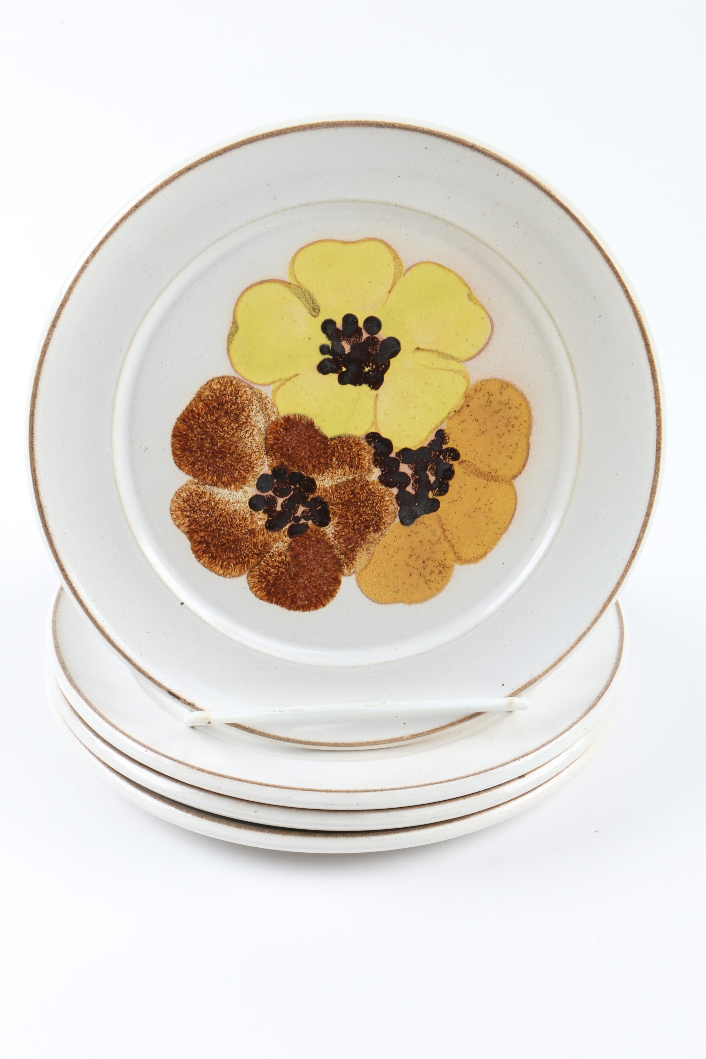 Denby "Potpourri Honey" Dinnerware and Pyrex Glass Dishes